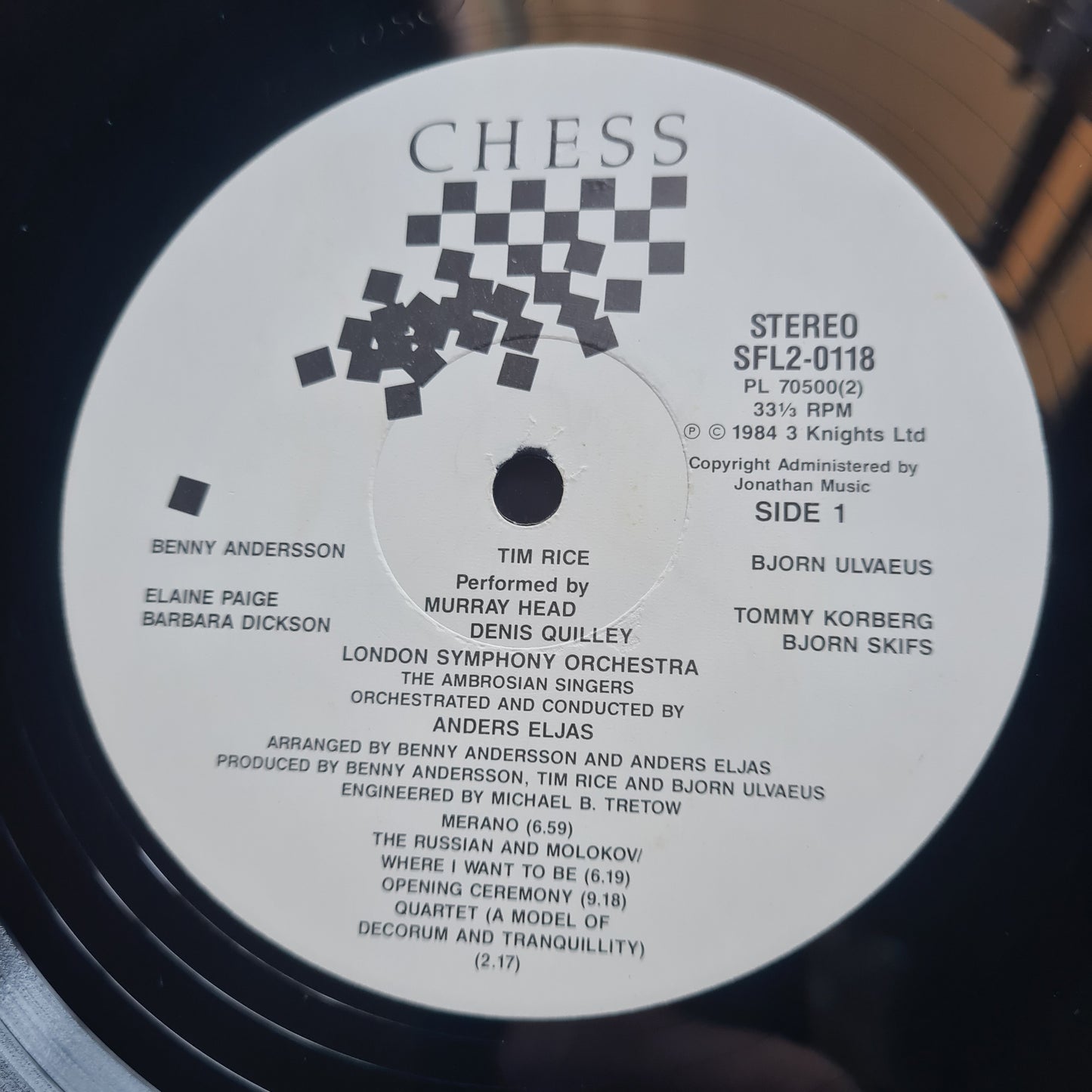 Chess: The Musical (2LP) – Benny & Bjorn of ABBA - 1984 - Vinyl Record