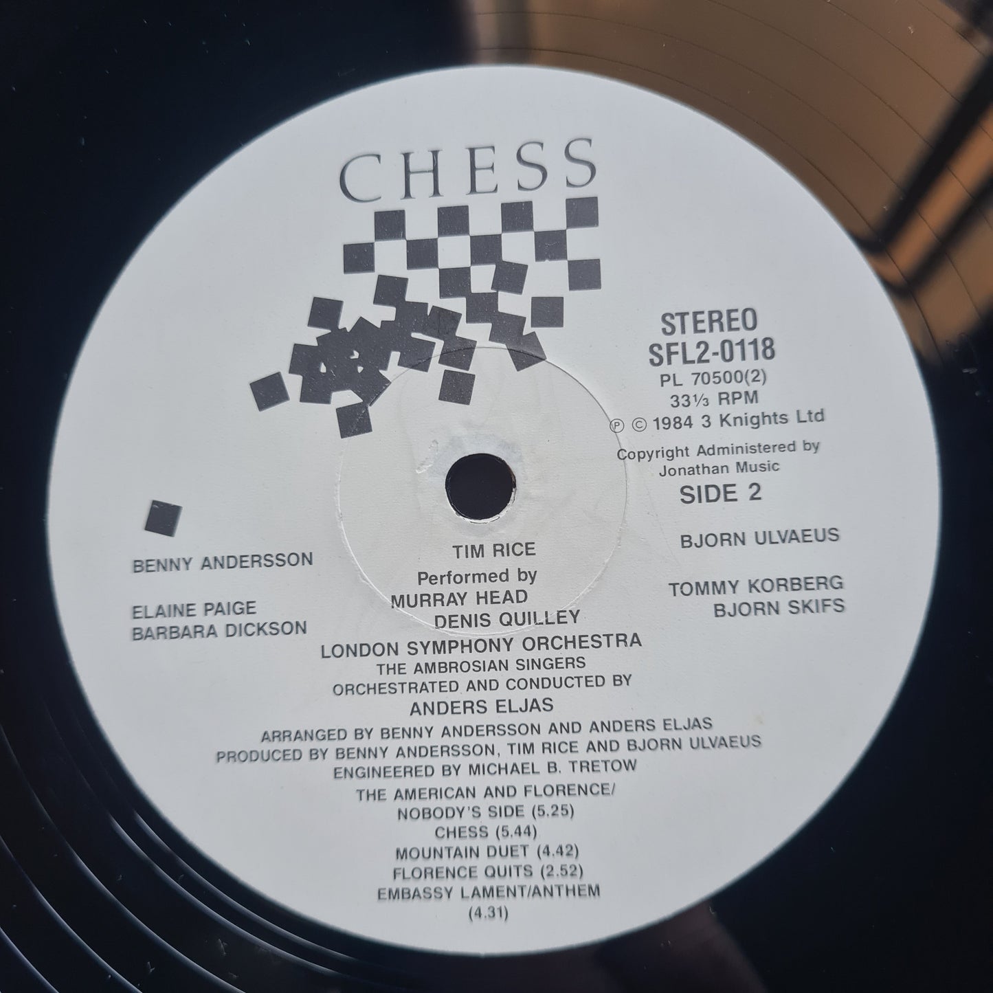 Chess: The Musical (2LP) – Benny & Bjorn of ABBA - 1984 - Vinyl Record