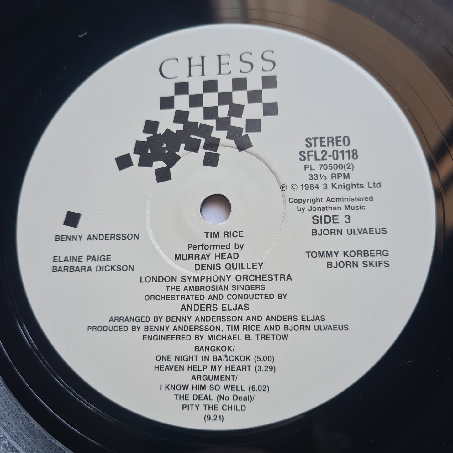 Chess: The Musical (2LP) – Benny & Bjorn of ABBA - 1984 - Vinyl Record