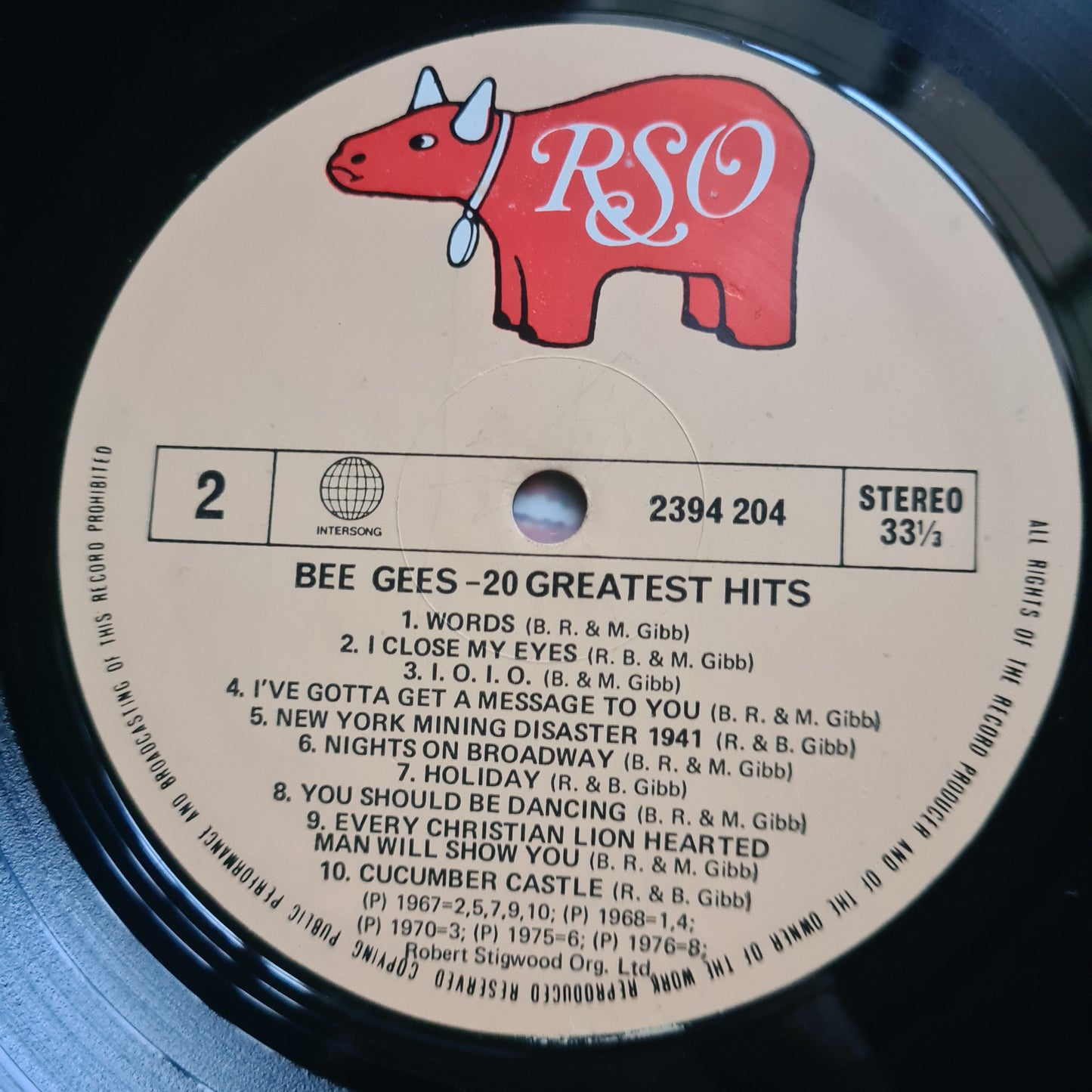 Bee Gees – 20 Greatest Hits - 1978 - Vinyl Record LP