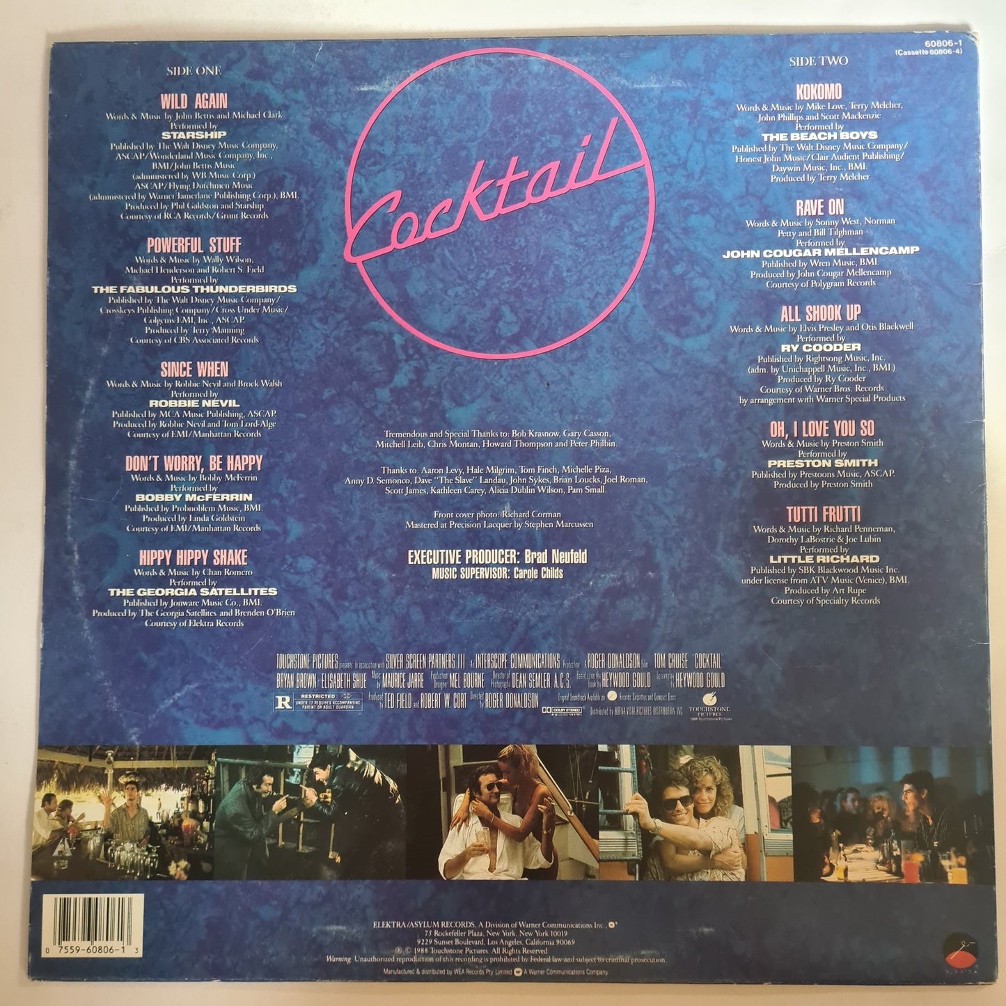 Cocktail – Original Soundtrack From The Motion Picture - 1988 - Vinyl Record LP