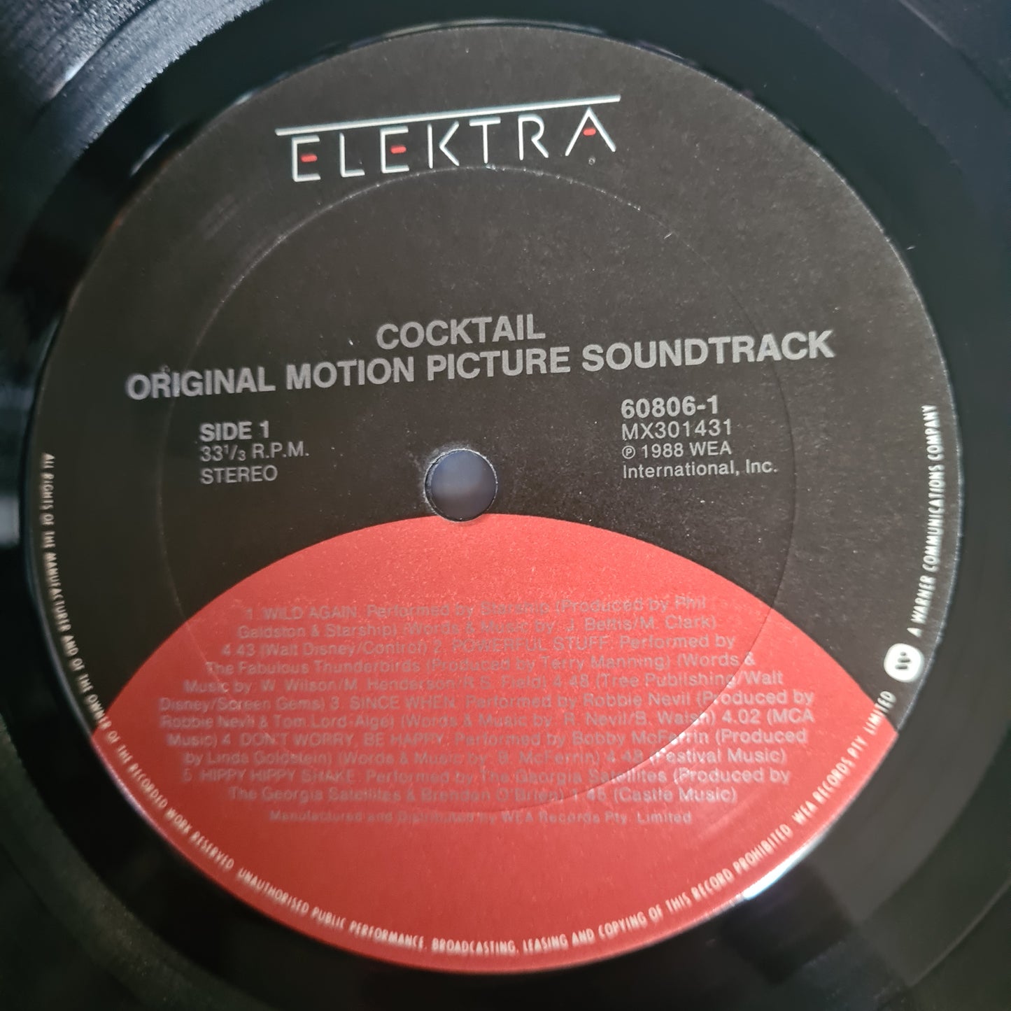 Cocktail – Original Soundtrack From The Motion Picture - 1988 - Vinyl Record LP