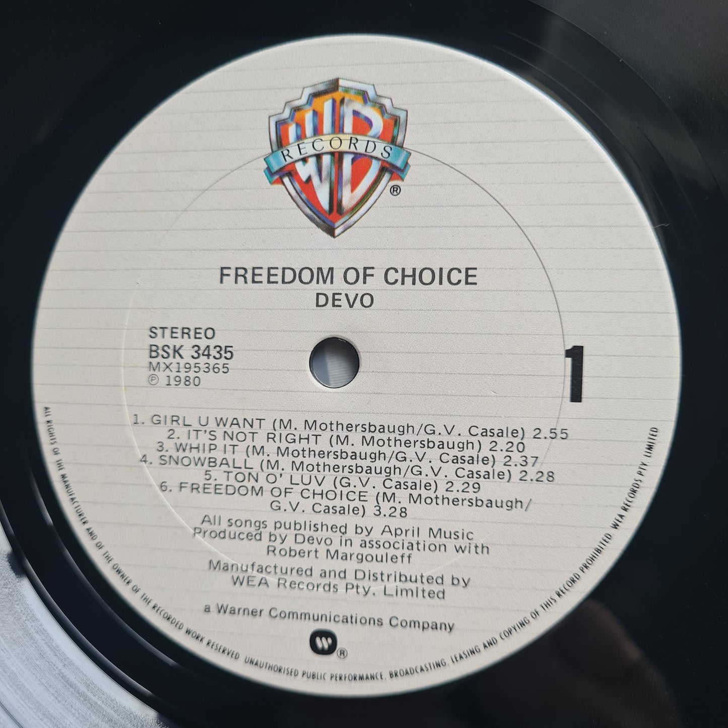 Devo – Freedom Of Choice - 1980 - Vinyl Record LP