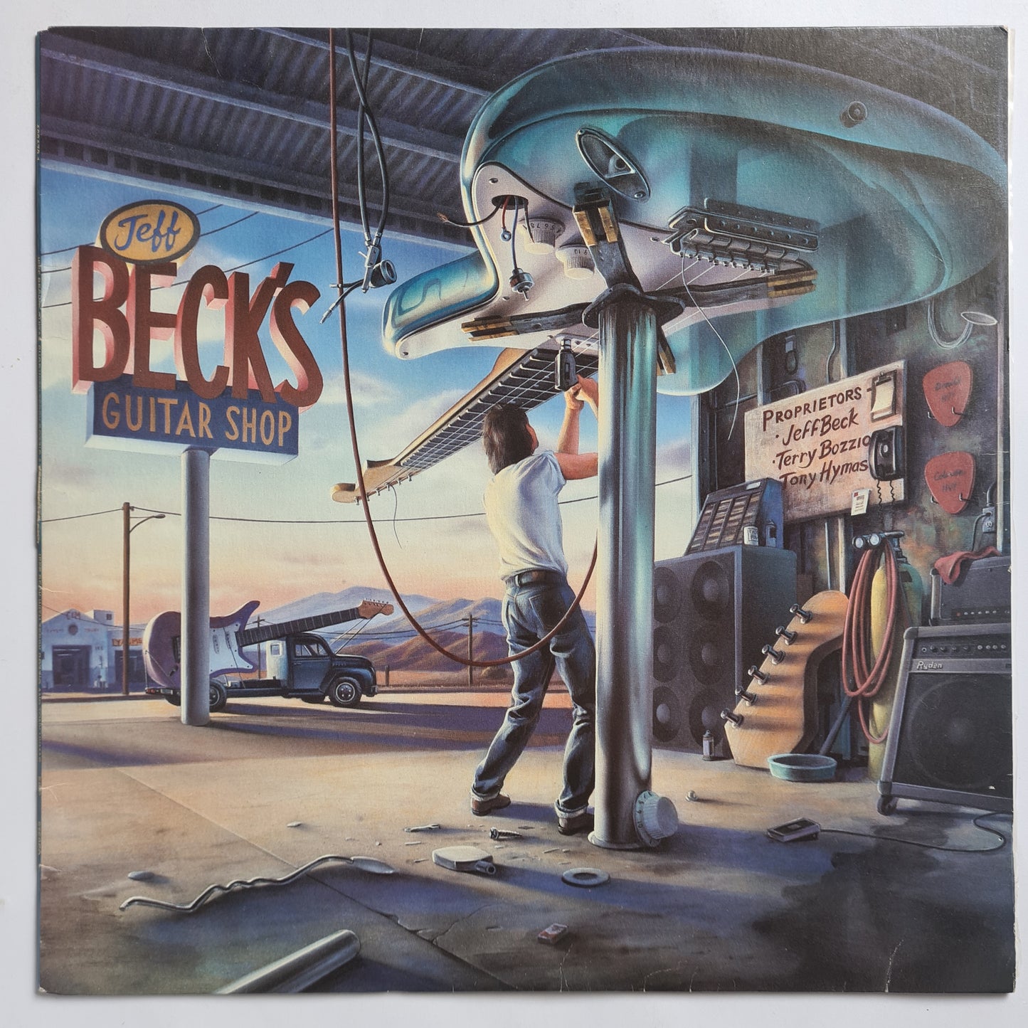 Jeff Beck with Terry Bozzio and Tony Hymas ‎ – Jeff Beck's Guitar Shop - 1989 - Vinyl Record LP