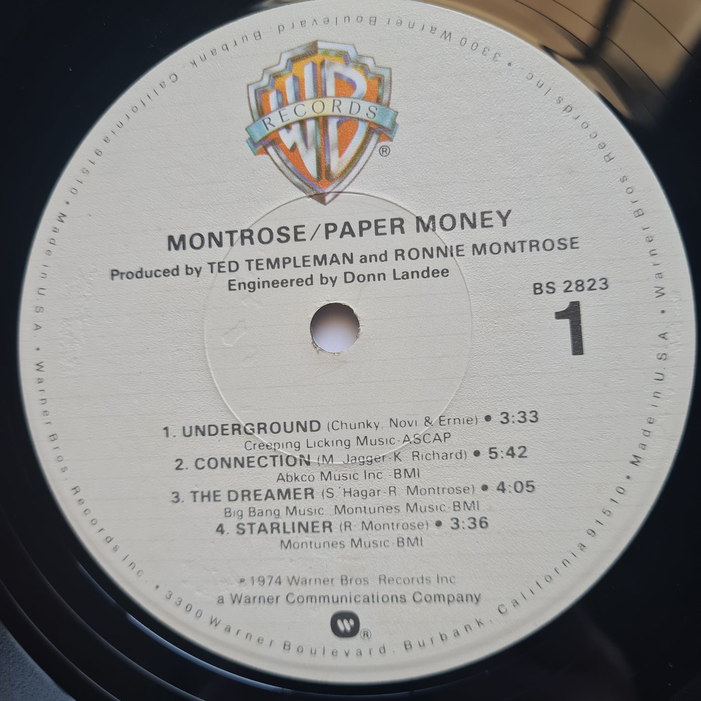 Montrose (Sammy Hagar/Van Halen) – Paper Money - 1974 (1978 USA Pressing) - Vinyl Record LP