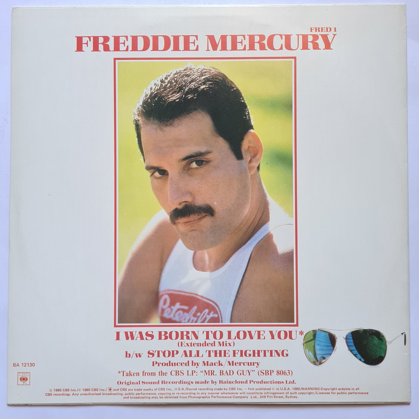 Freddy Mercury (Queen) – I Was Born To Love You - 1985 - Vinyl Record Maxi Single- Near Mint