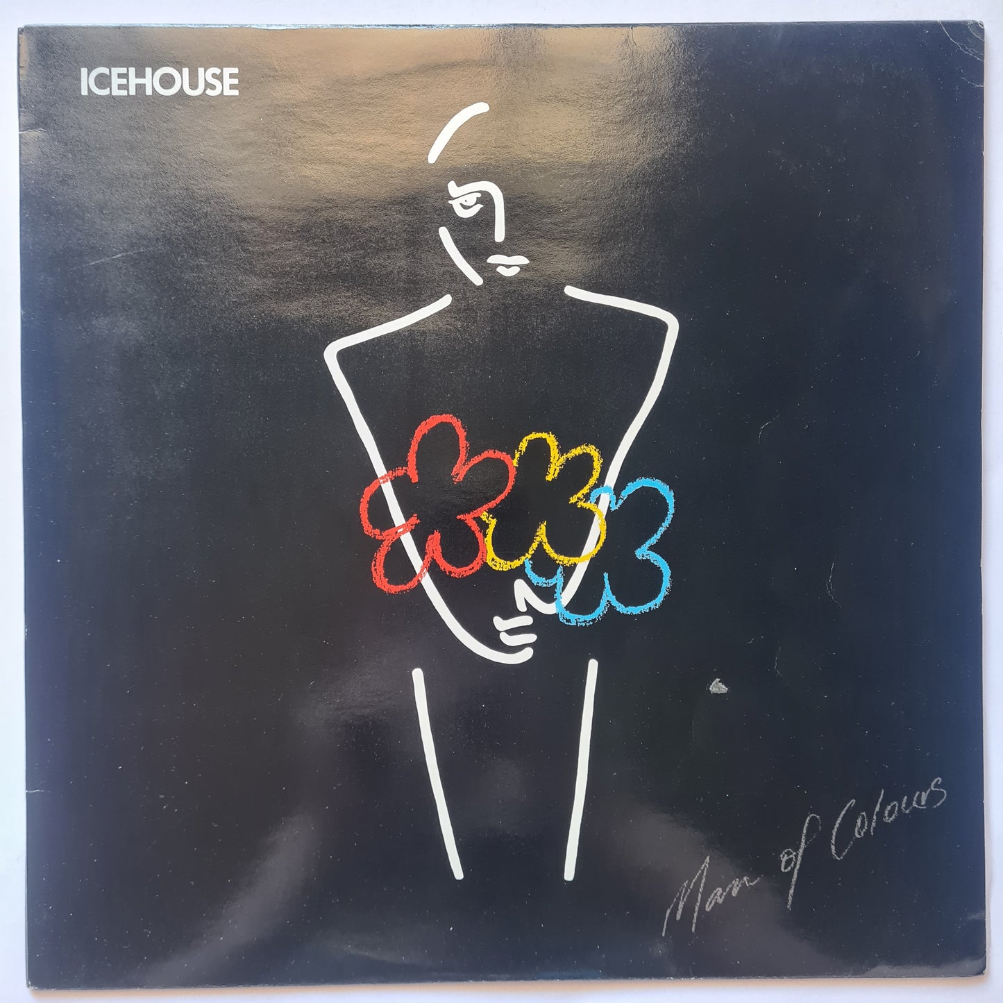 Icehouse – Man Of Colours (RARE Black Cover Version) - 1987 - Vinyl Record LP