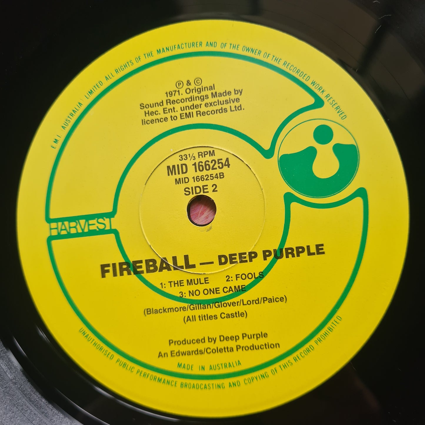 Deep Purple – Fireball - 1971 (1989 Australian Pressing) - Vinyl Record LP (Rare Pressing)