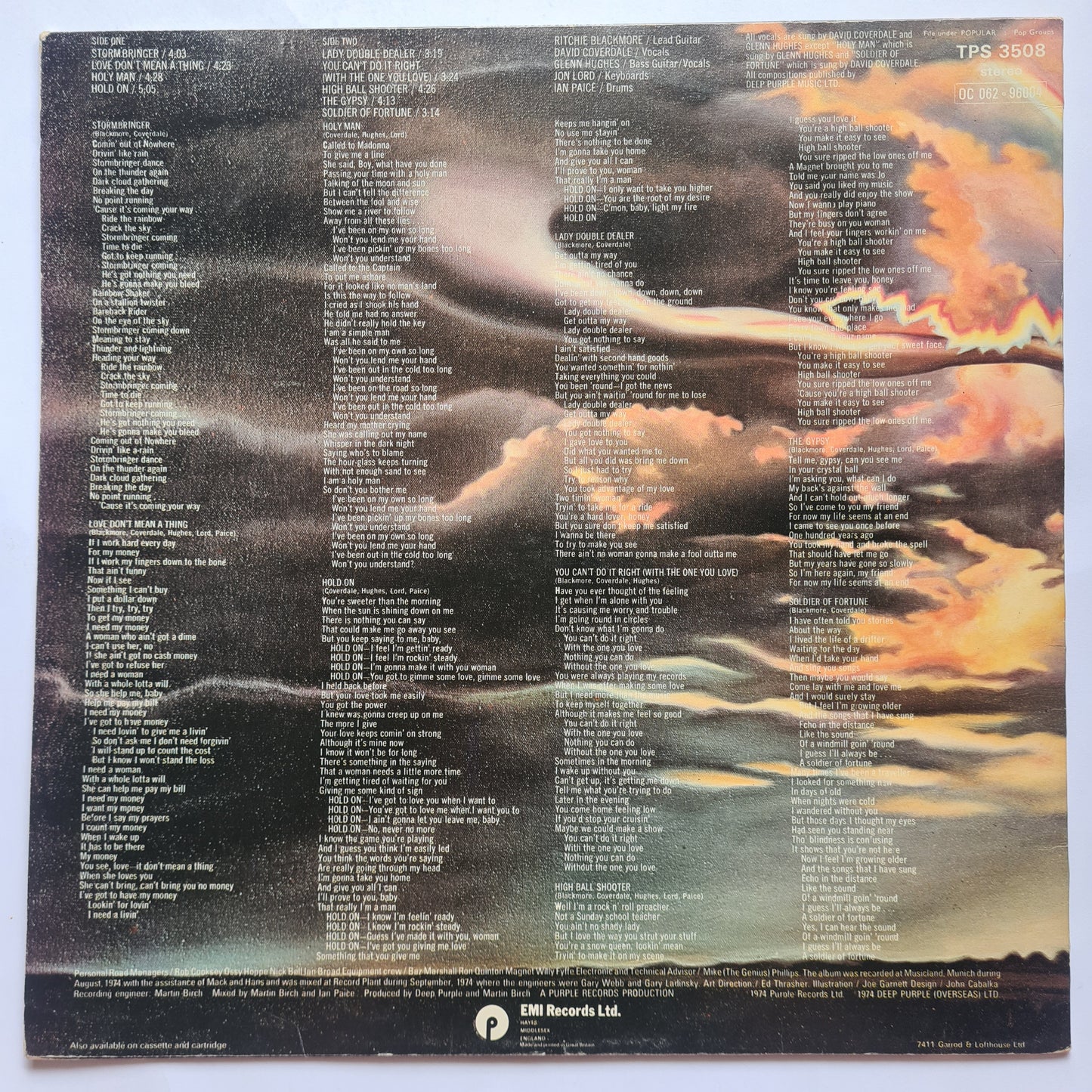 Deep Purple – Stormbringer - 1974 - Vinyl Record LP