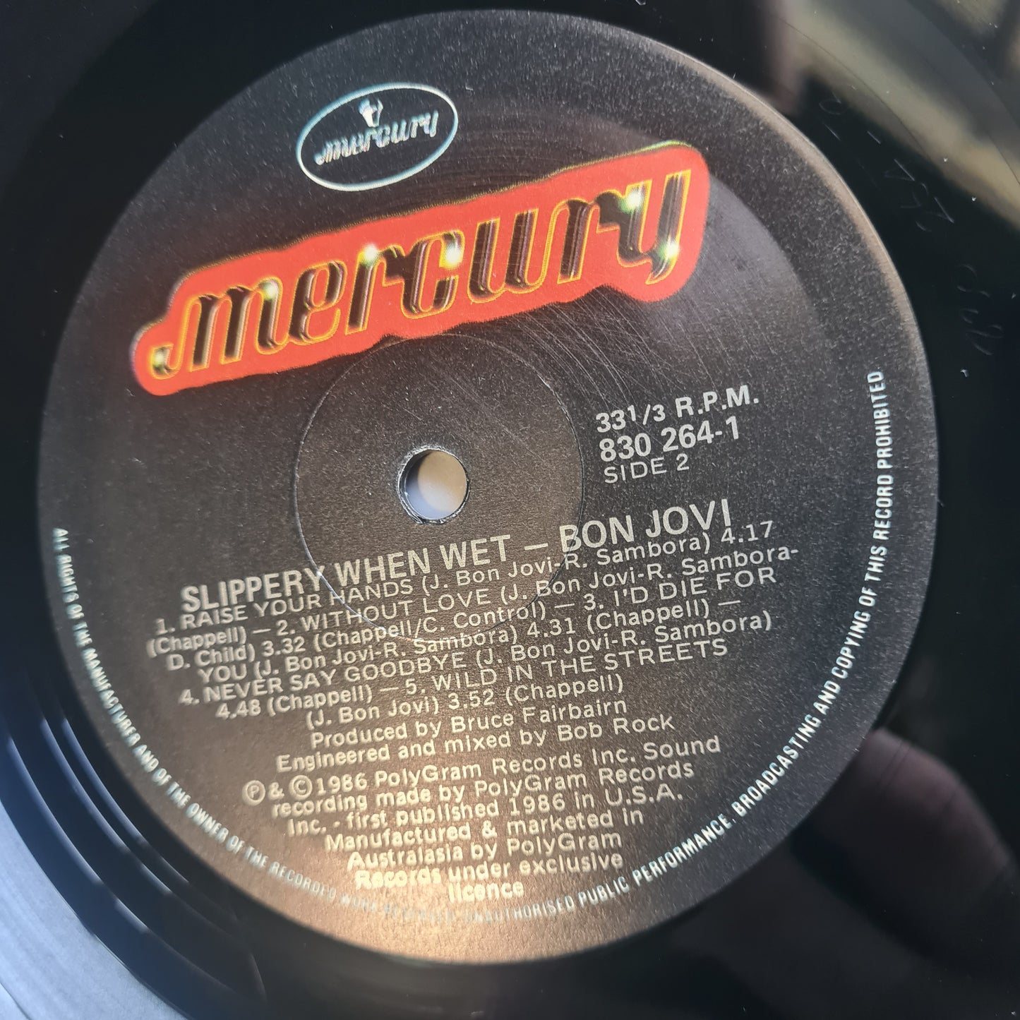 Bon Jovi – Slippery When Wet - 1986 - Vinyl Record LP