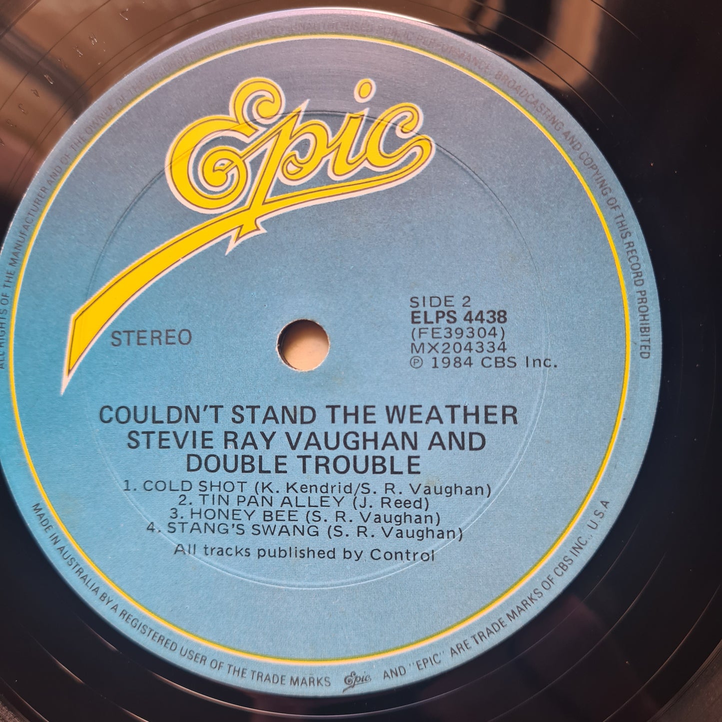 Stevie Ray Vaughan And Double Trouble – Couldn't Stand The Weather- 1984 - Vinyl Record LP