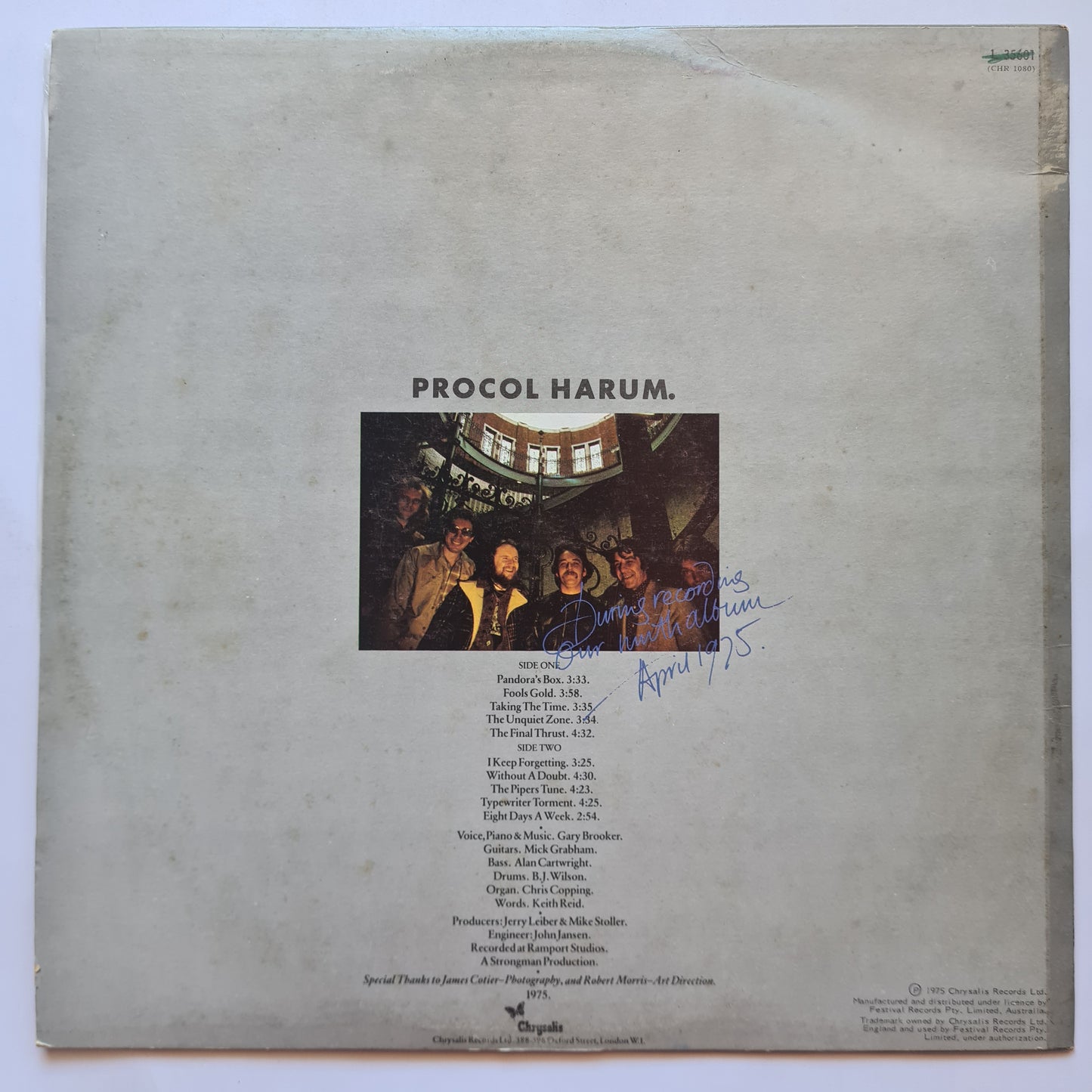 Procol Harum – Procol's Ninth - 1975 - Vinyl Record LP (Near Mint)