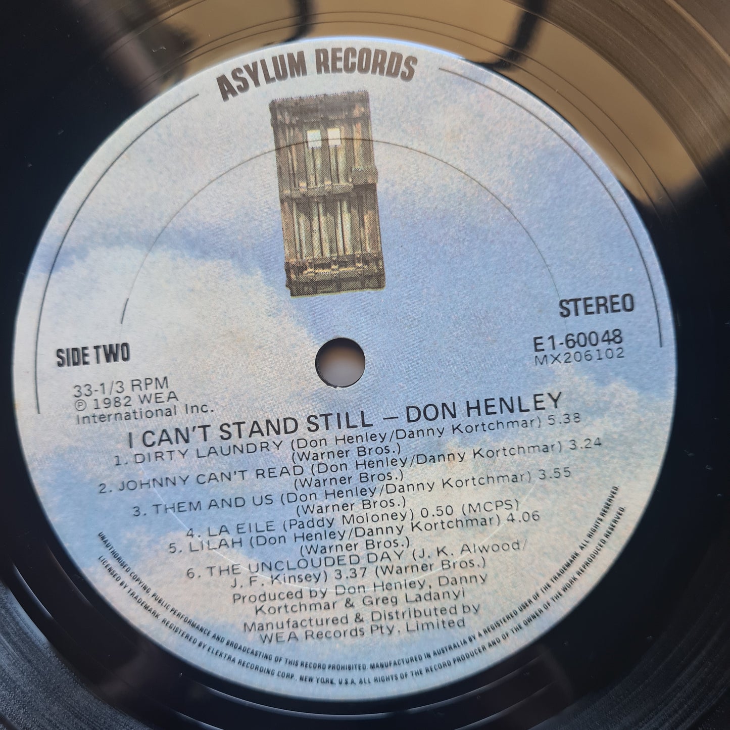 Don Henley (Eagles) – I Can't Stand Still - 1982 - Vinyl Record LP (Near Mint)