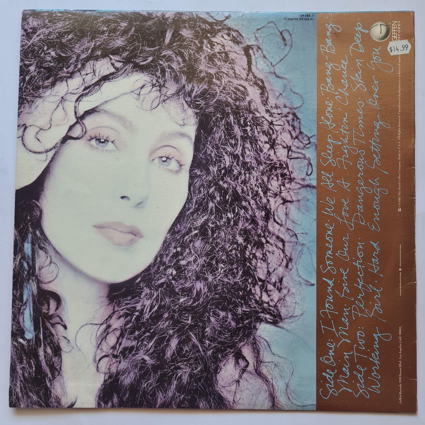 Cher – Cher - 1987 - Vinyl Record LP