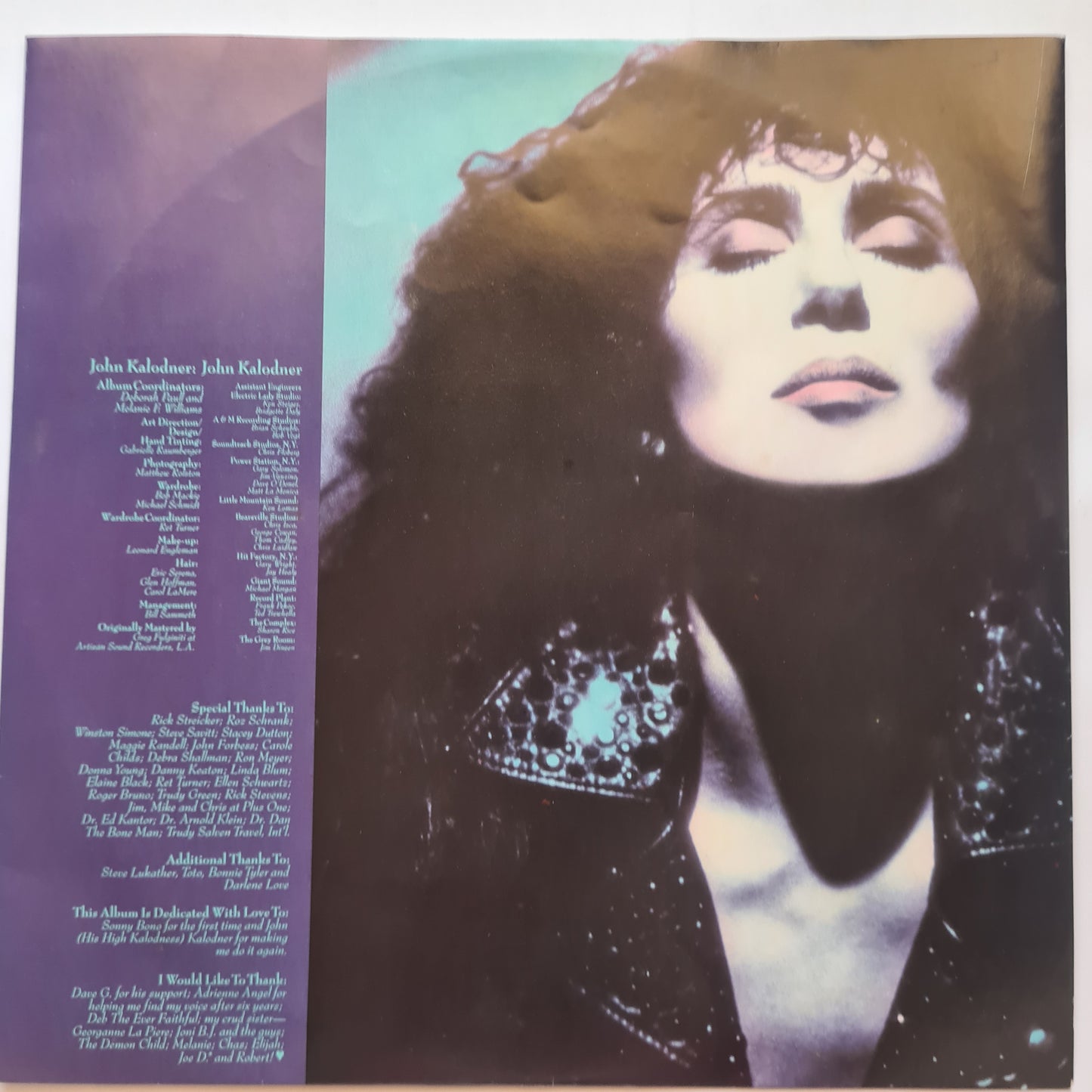 Cher – Cher - 1987 - Vinyl Record LP