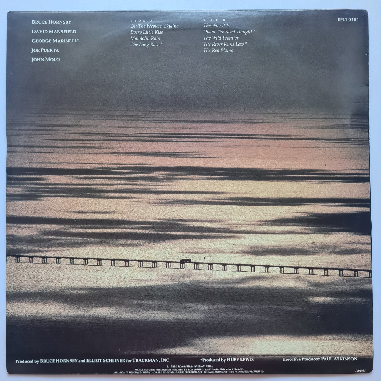 Bruce Hornsby And The Range ‎ – The Way It Is - 1986 - Vinyl Record LP