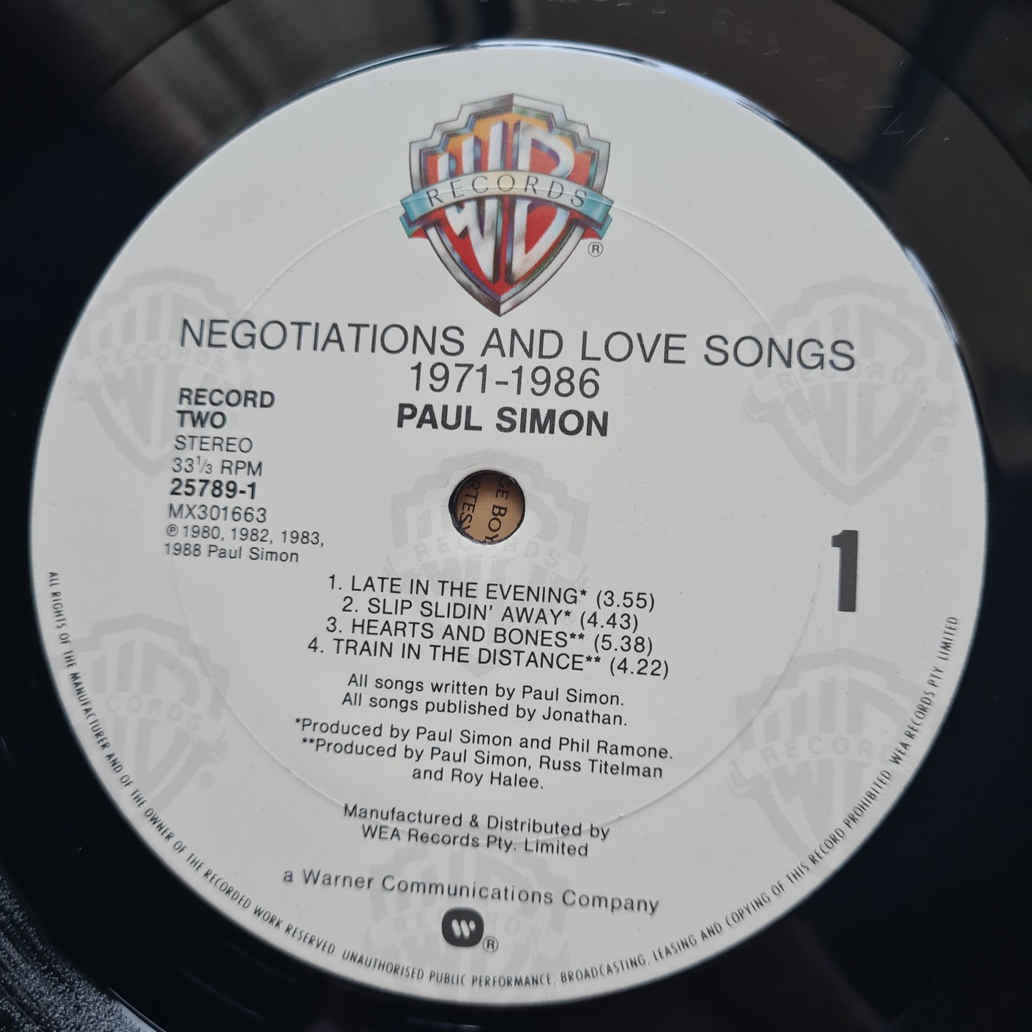 Paul Simon – Negotiations And Love Songs (1971-1986) - 1988 - Vinyl Record 2 LP (Greatest Hits)