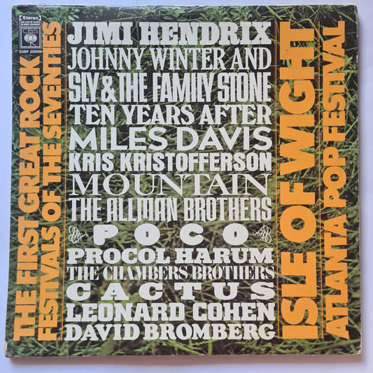 Various (Hendrix) – The First Great Rock Festivals of The Seventies: Isle Of Wight/ Atlanta Pop Festival - 1979 (Trifold 3LP) - Vinyl Record