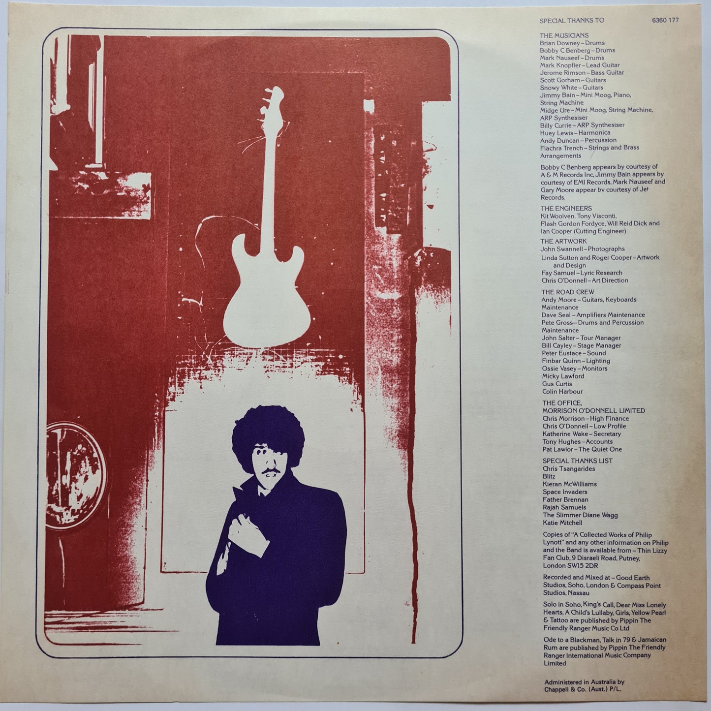 Phil Lynott (Thin Lizzy) – Solo in Soho - 1980 - Vinyl Record LP