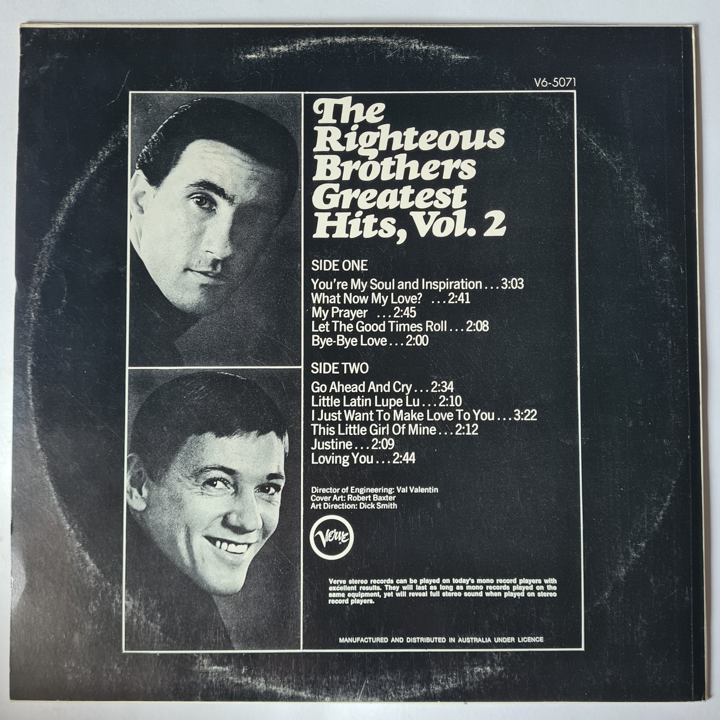 The Righteous Brothers – Greatest Hits Vol.2 - 1969 - Vinyl Record LP