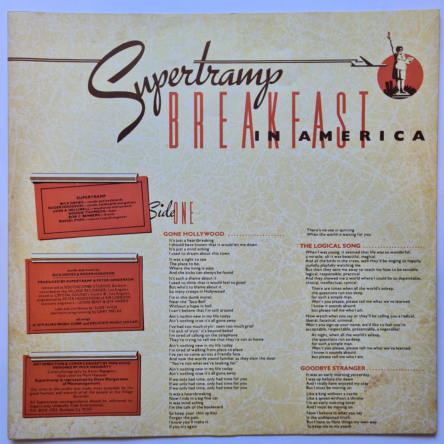 Supertramp – Breakfast In America - 1979 - Vinyl Record LP