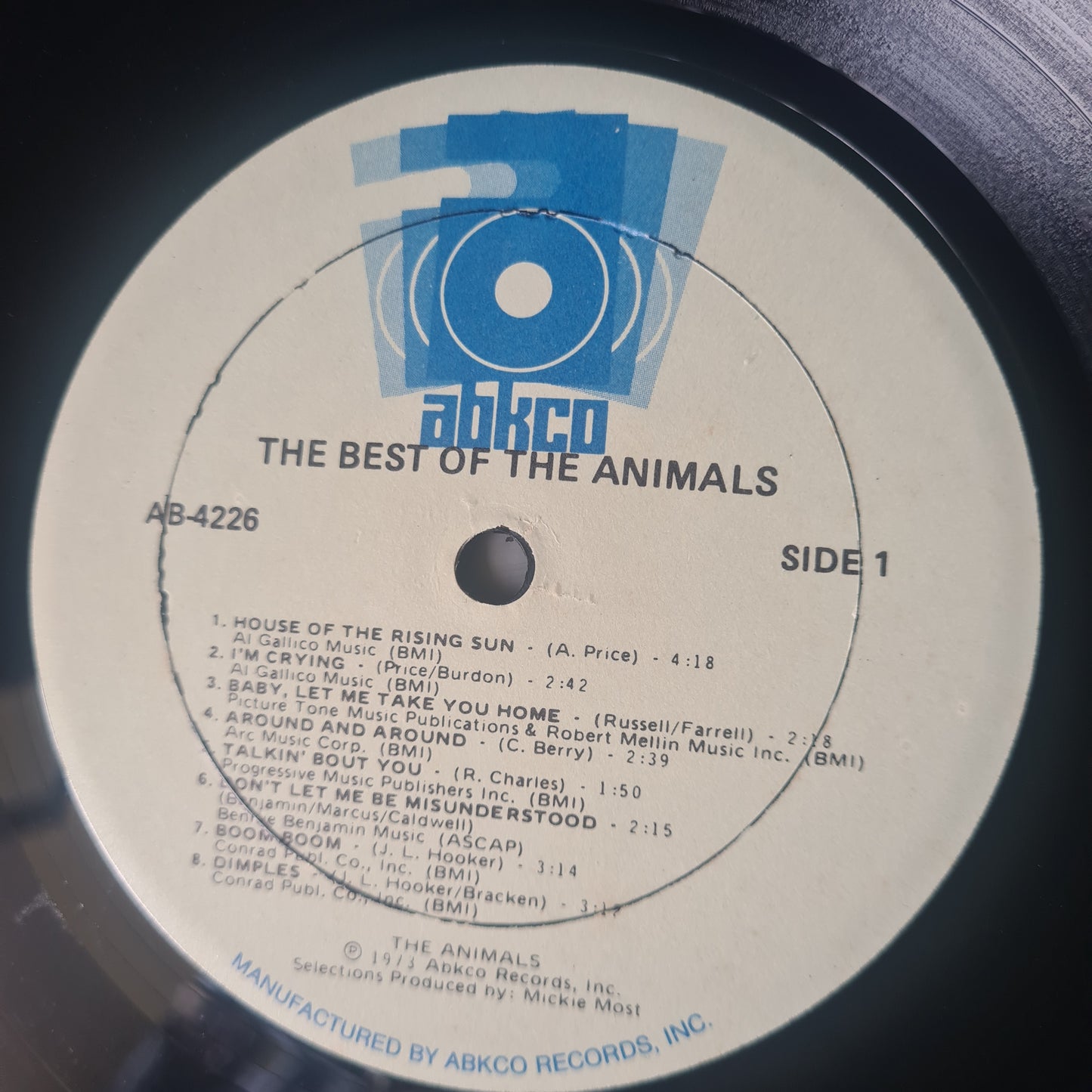 The Animals – The Best Of The Animals - 1973 - Vinyl Record LP