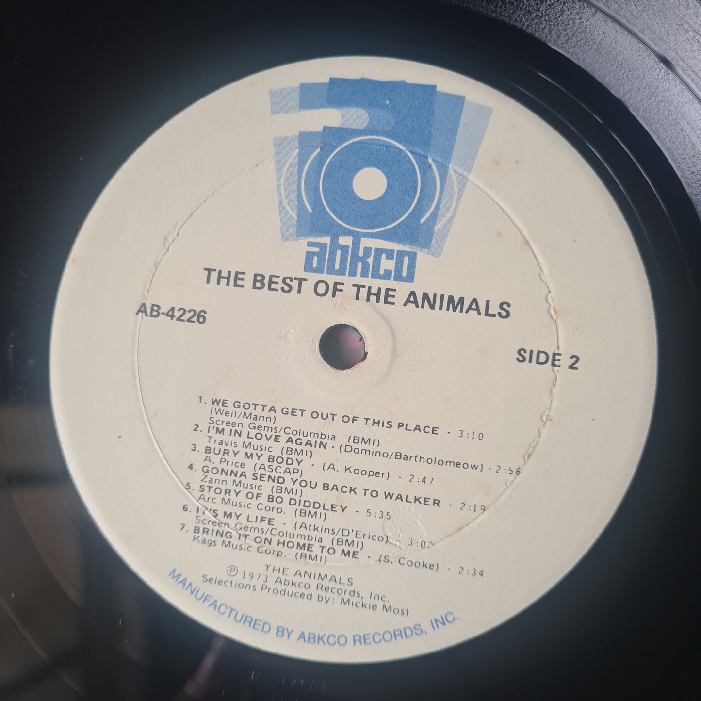 The Animals – The Best Of The Animals - 1973 - Vinyl Record LP