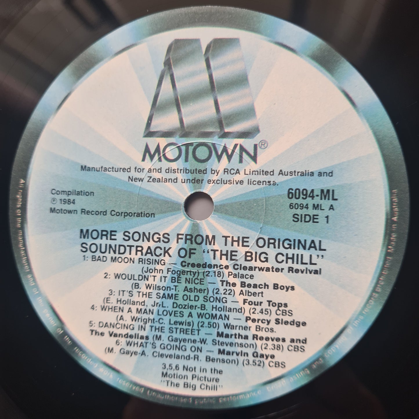 Various – More Songs From The Original Soundtrack Of The Big Chill- 1984 - Vinyl Record LP (near mint)