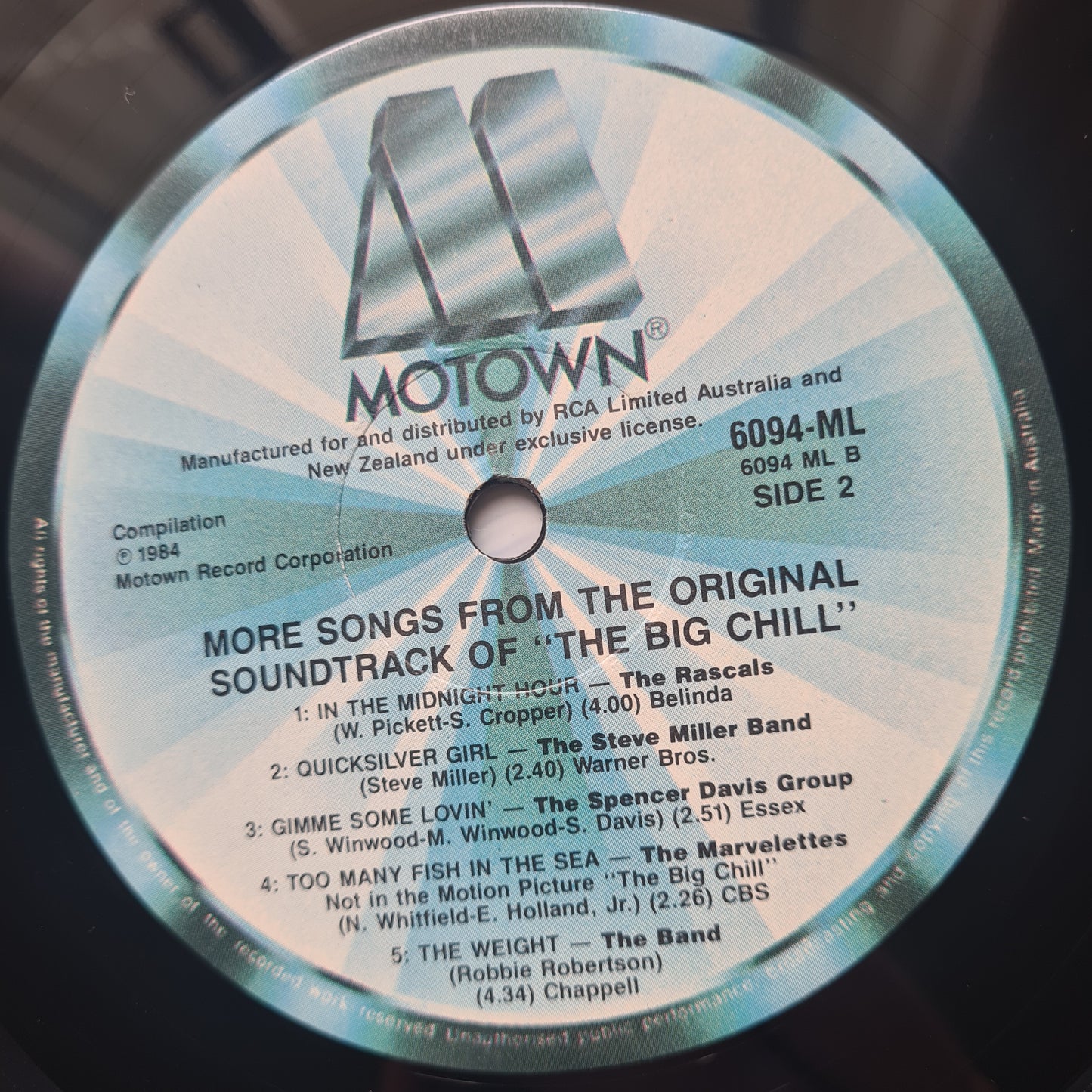 Various – More Songs From The Original Soundtrack Of The Big Chill- 1984 - Vinyl Record LP (near mint)