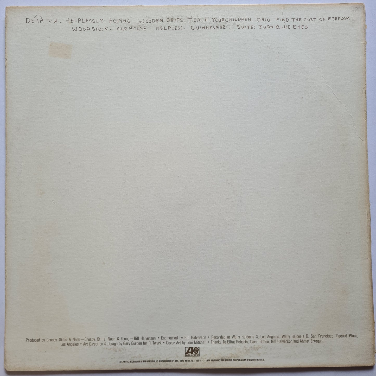 Crosby, Stills & Nash – So Far (Greatest Hits) - 1974 - Vinyl Record LP