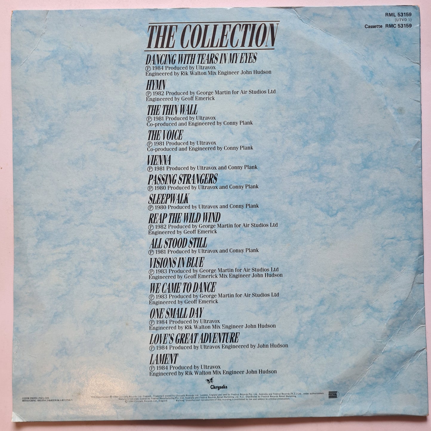 Ultravox – The Collection - 1984 - Vinyl Record LP (with Limited Edition, Red Vinyl  12"mixes)