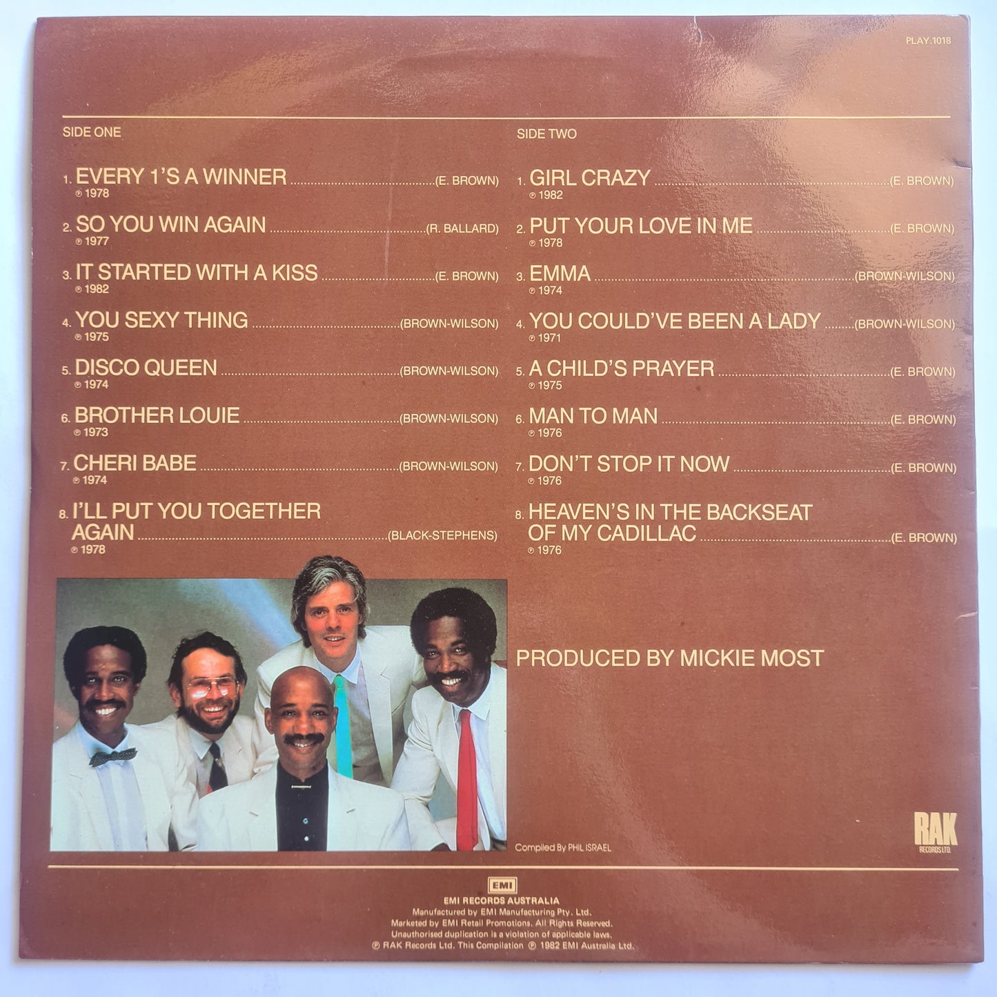 Hot Chocolate – Hot Chocolate's Hottest Hits - 1982 - Vinyl Record