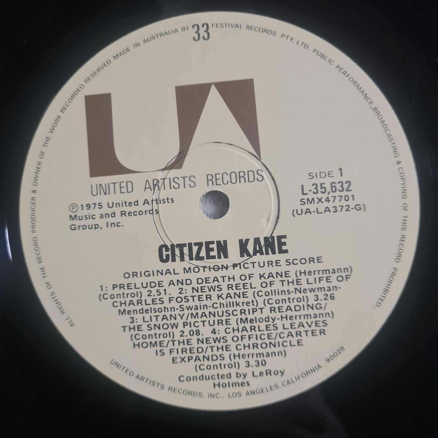 Bernard Harrmann – Citizen Kane (The Original Motion Picture Score Soundtrack)- 1975 - Vinyl Record LP