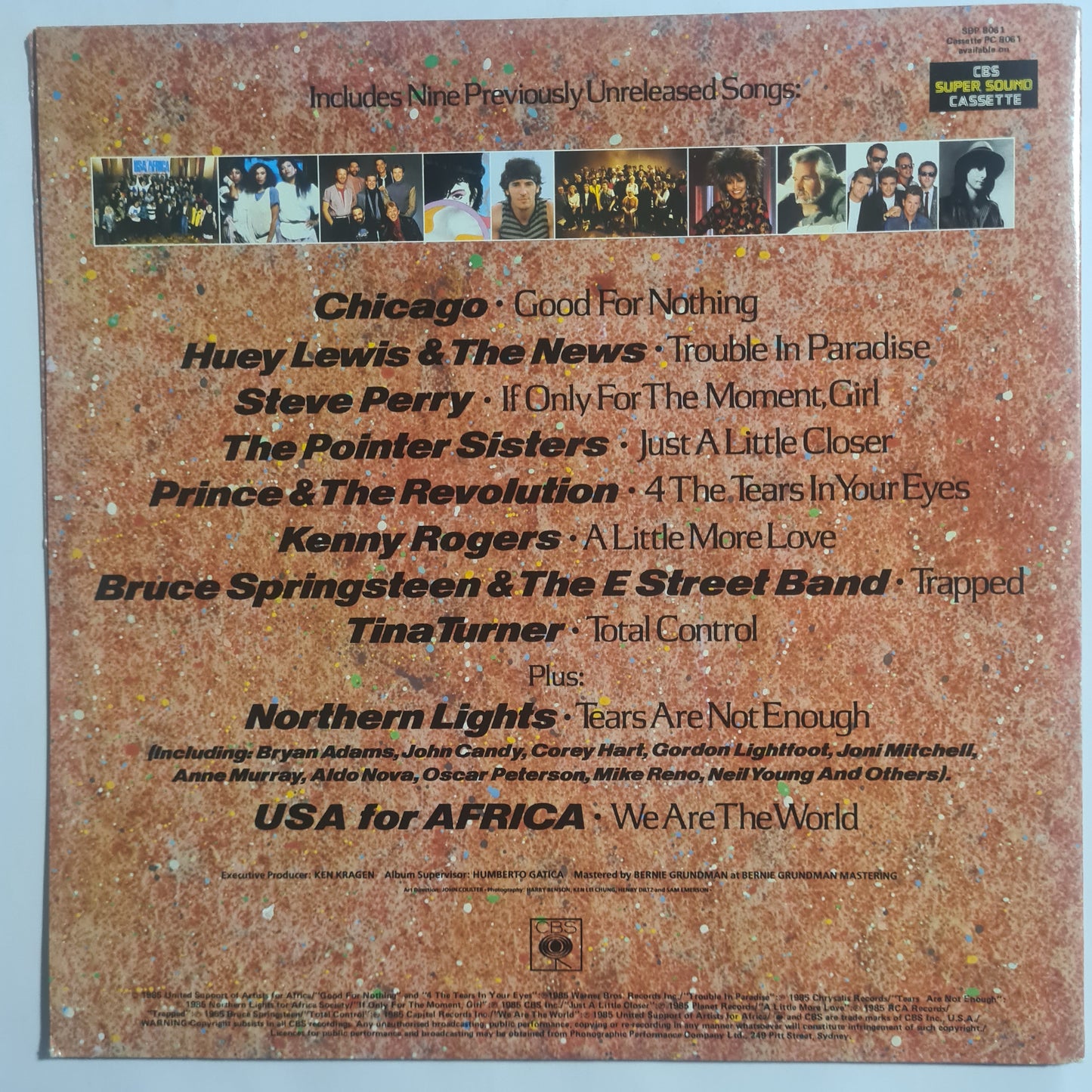 Various: USA For Africa – We Are The World - 1985 - Vinyl Record LP (Springsteen, Prince, Tina Turner, Huey Lewis, etc) (Copy)