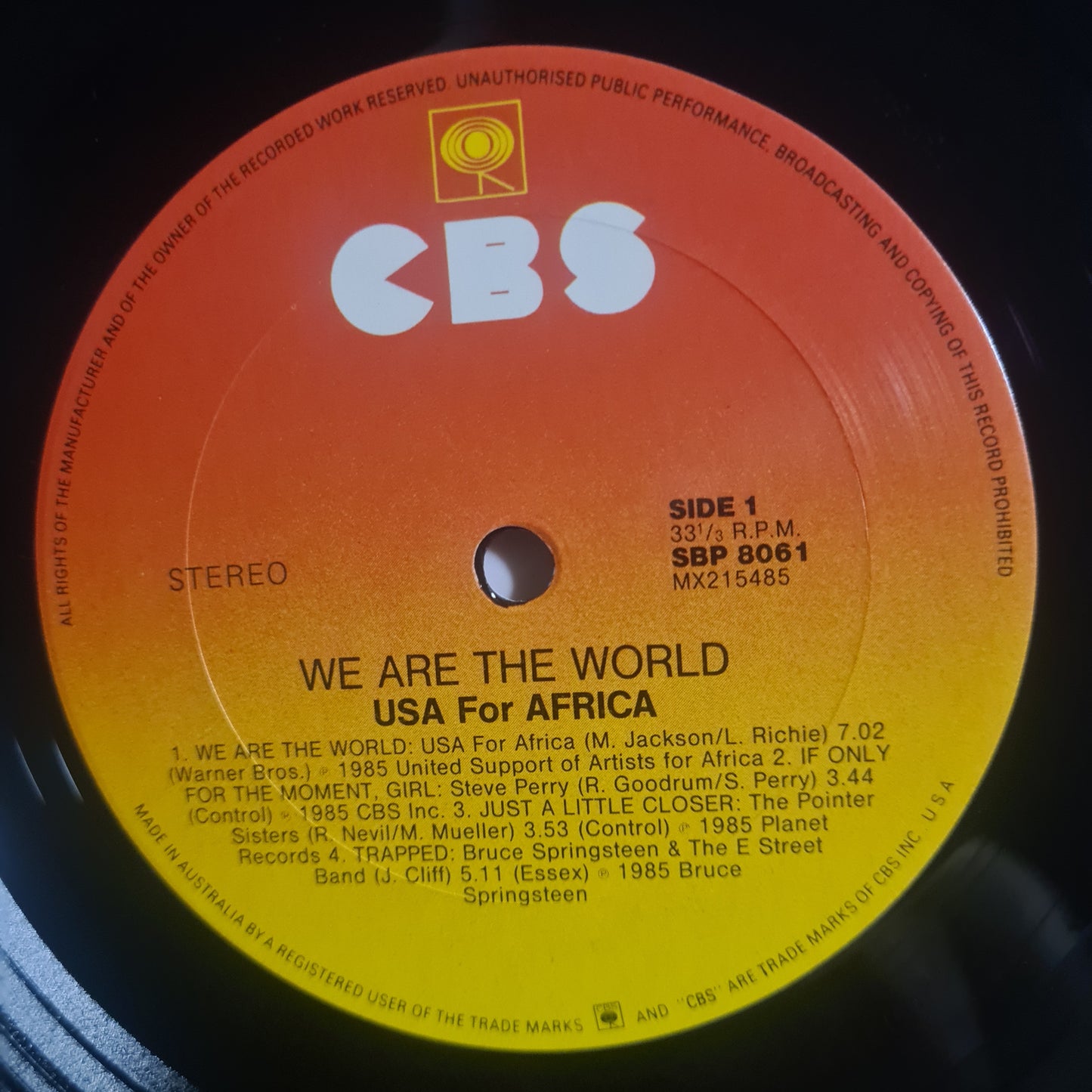 Various: USA For Africa – We Are The World - 1985 - Vinyl Record LP (Springsteen, Prince, Tina Turner, Huey Lewis, etc) (Copy)