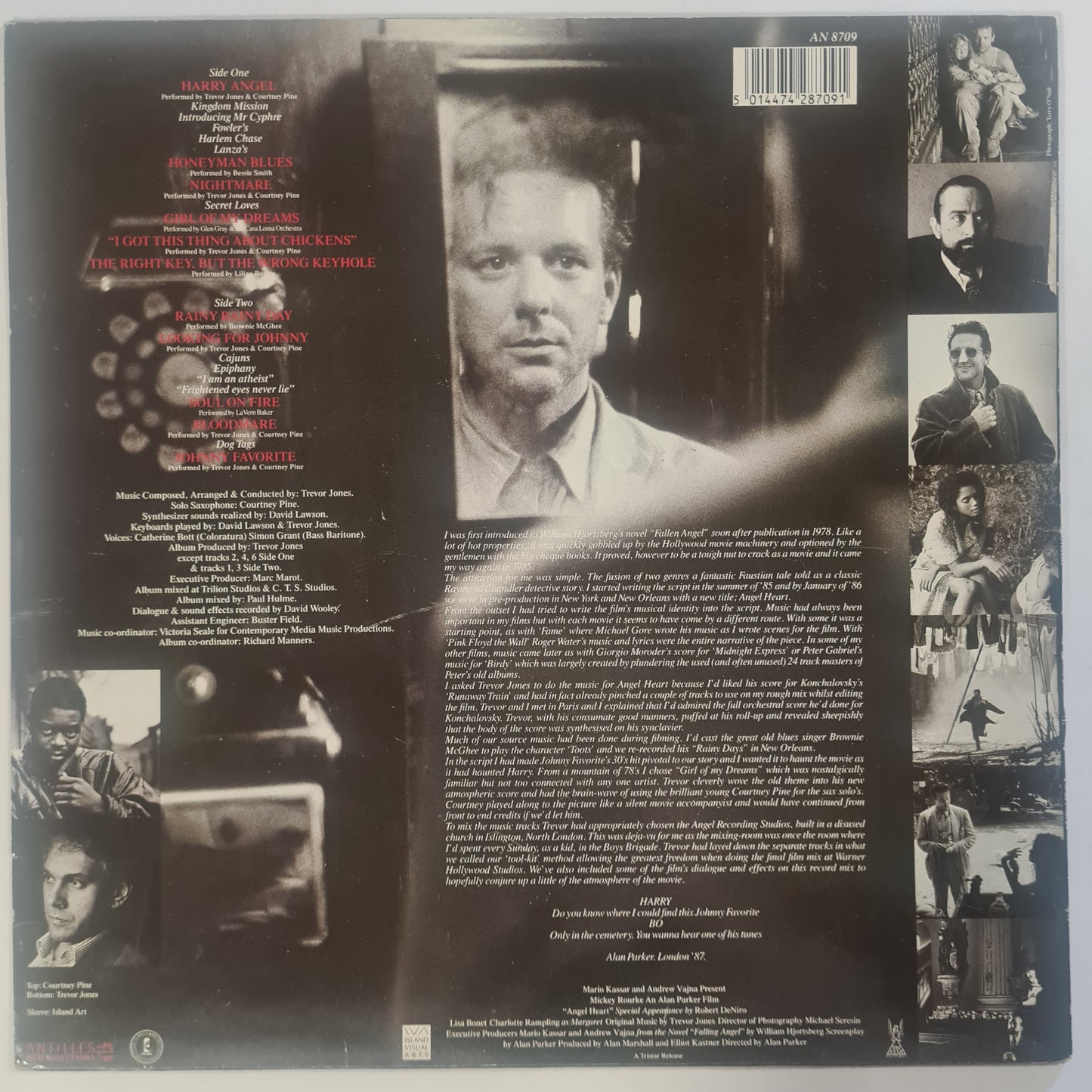 Various - Angel Heart (Original Motion Picture Soundtrack)- 1988 - Vinyl Record LP