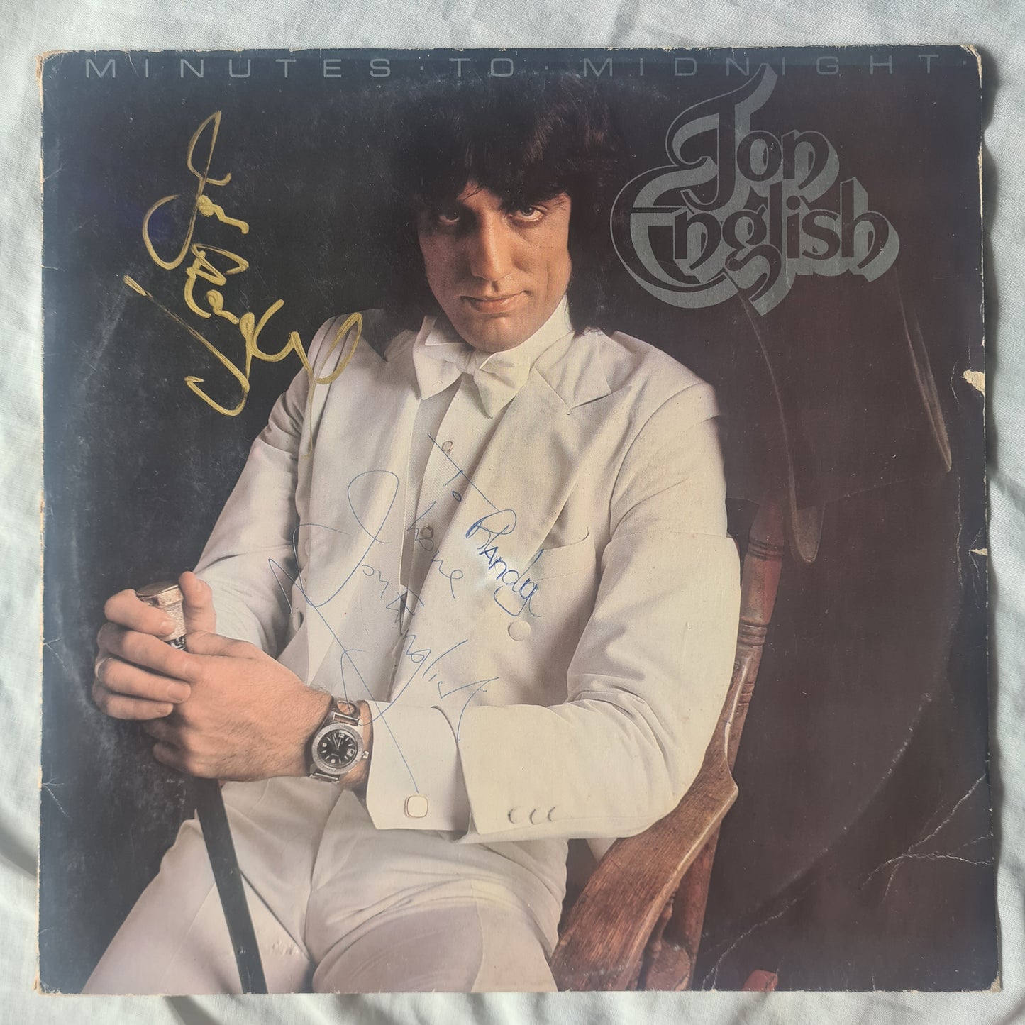 *SIGNED* Jon English – Minutes To Midnight - 1977 - Vinyl Record LP