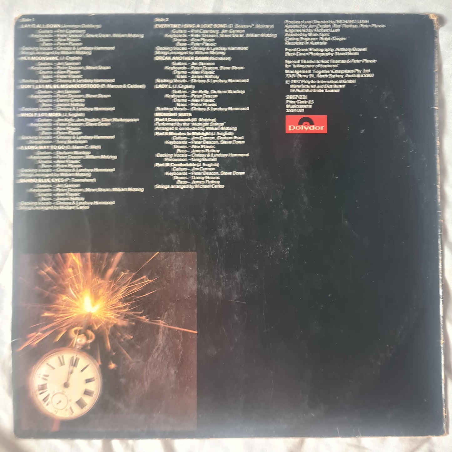 *SIGNED* Jon English – Minutes To Midnight - 1977 - Vinyl Record LP