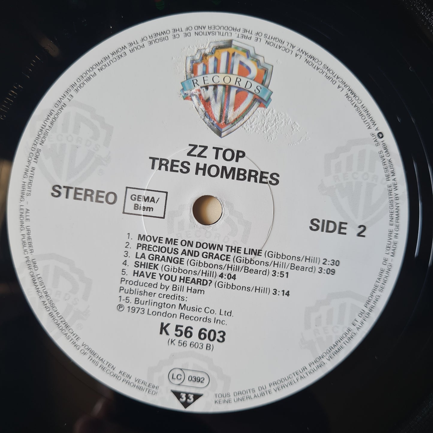 ZZ Top – Tres Hombres - 1973 (1981 German Pressing) - Vinyl Record LP (near mint)