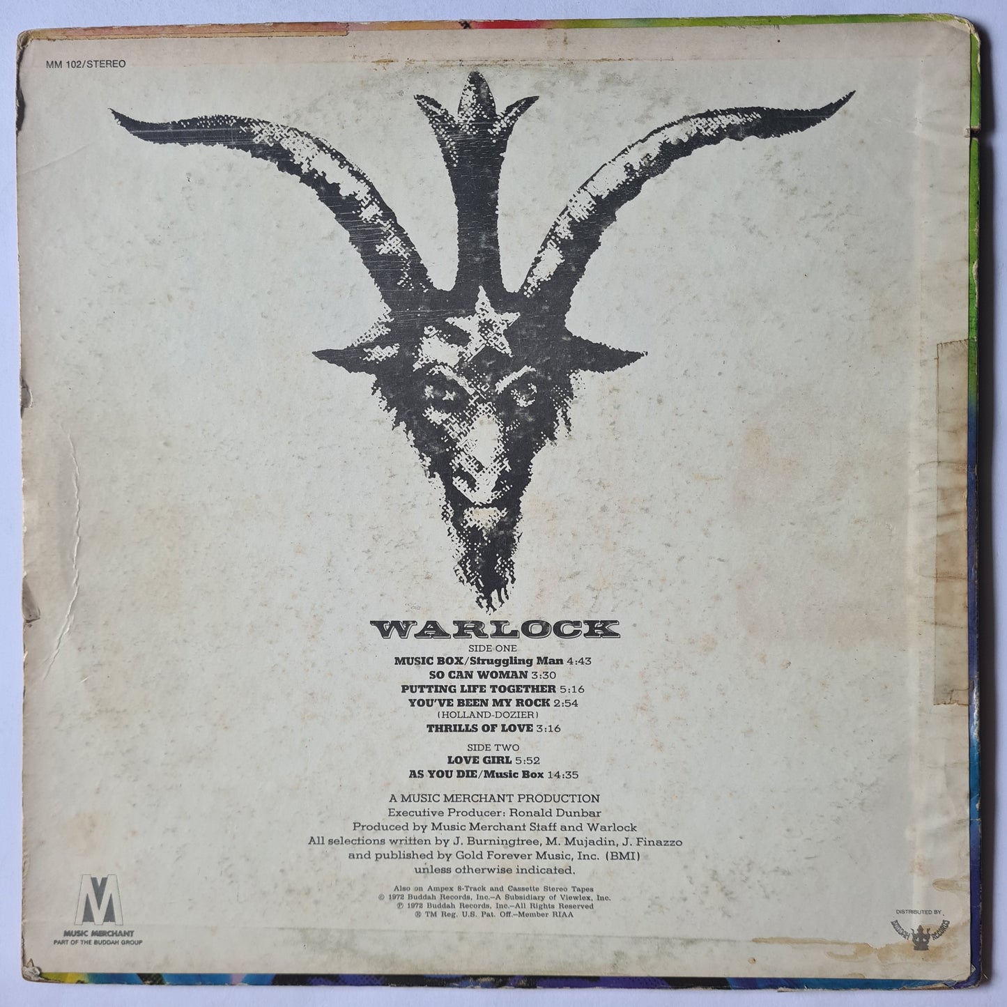 Warlock – Warlock - 1972 - Vinyl Record LP (RARE)