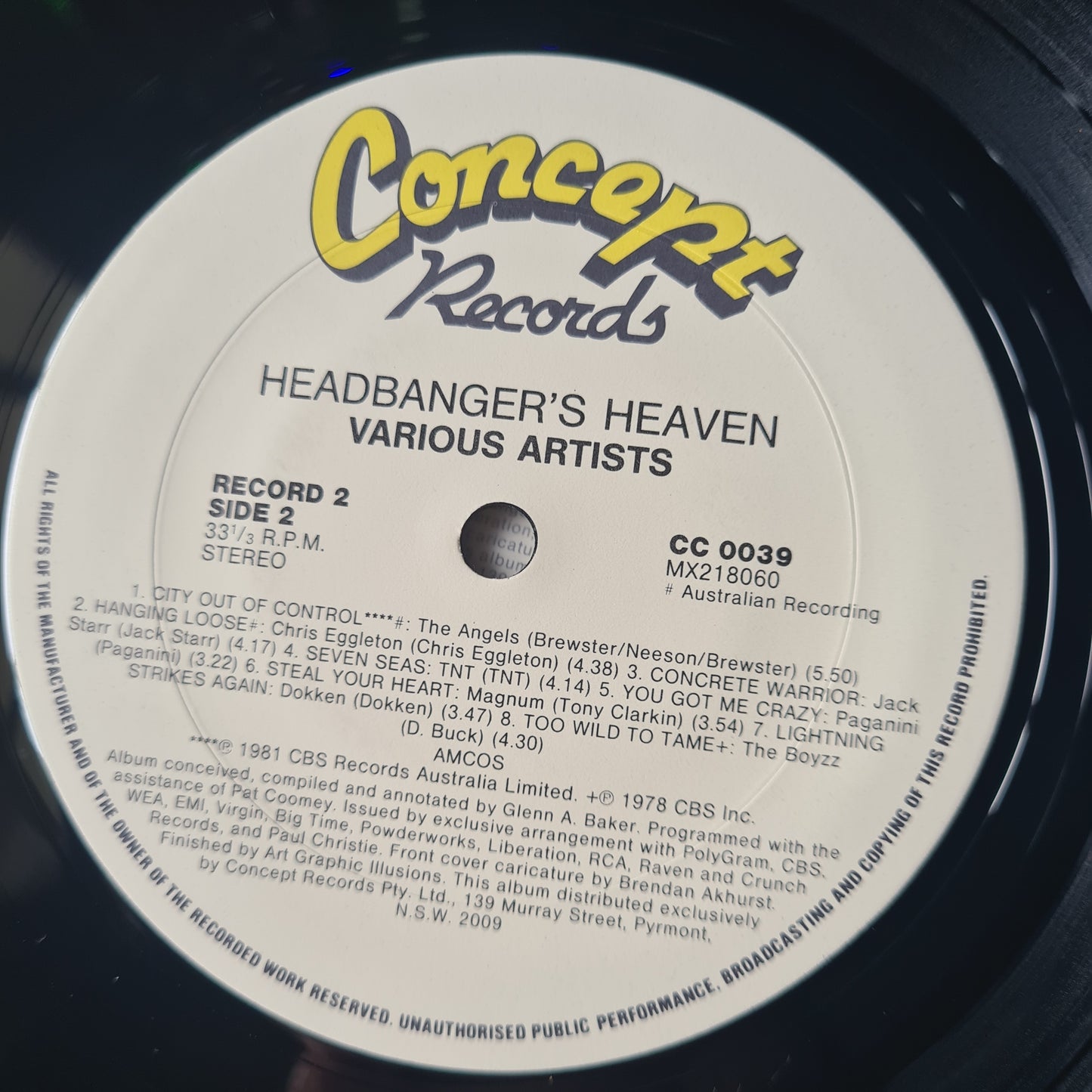 Various (KISS, Motley, Maiden, Rainbow, Sabbath, etc) – Headbanger's Heaven - 1986 - Vinyl Record (2LP Glam Rock Compilation)