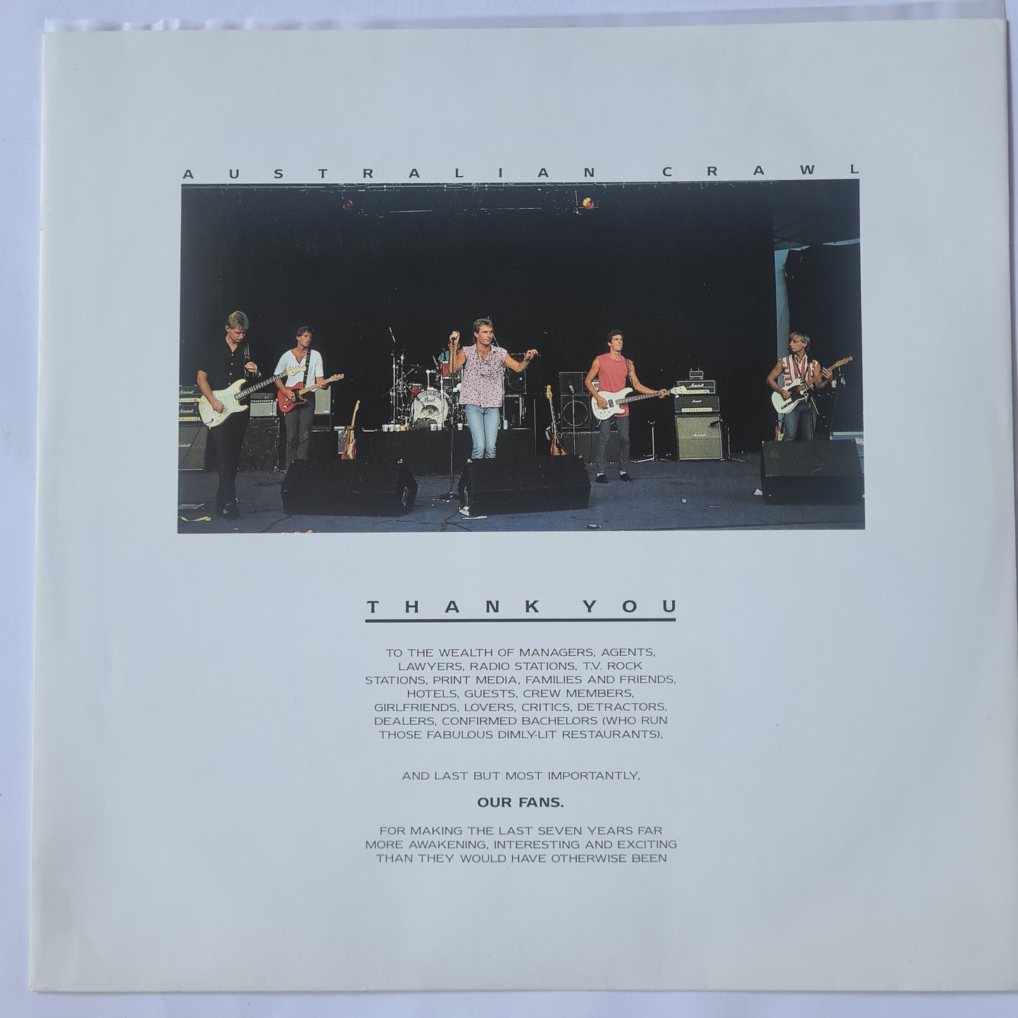 Australian Crawl – The Final Wave: Recorded Live Last concert - 1986 (Gatefold) - Vinyl Record LP