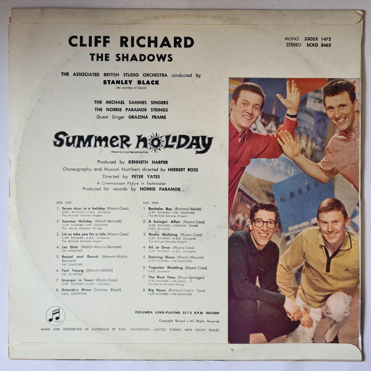 Cliff Richard & The Shadows – Summer Holiday - 1963  - Vinyl Record LP