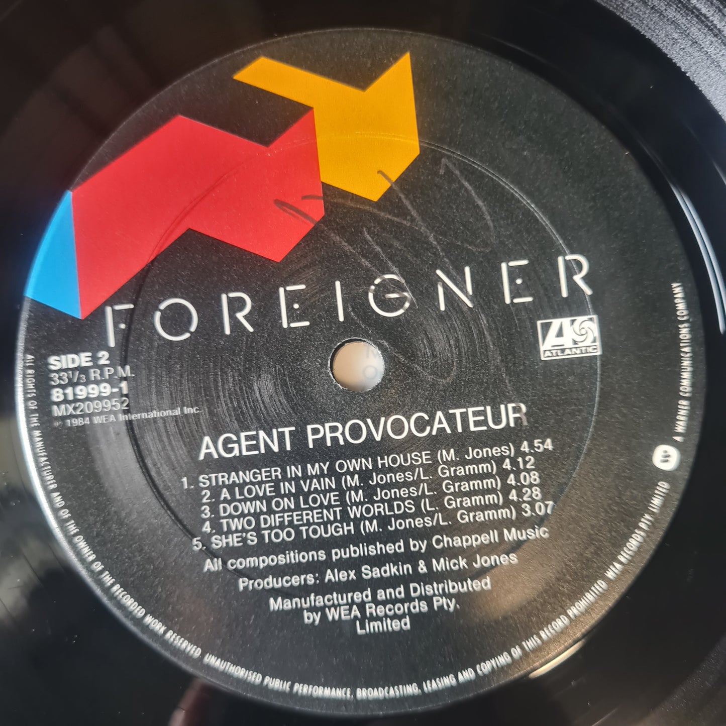 Foreigner – Agent Provocateur - 1984 - Vinyl Record LP