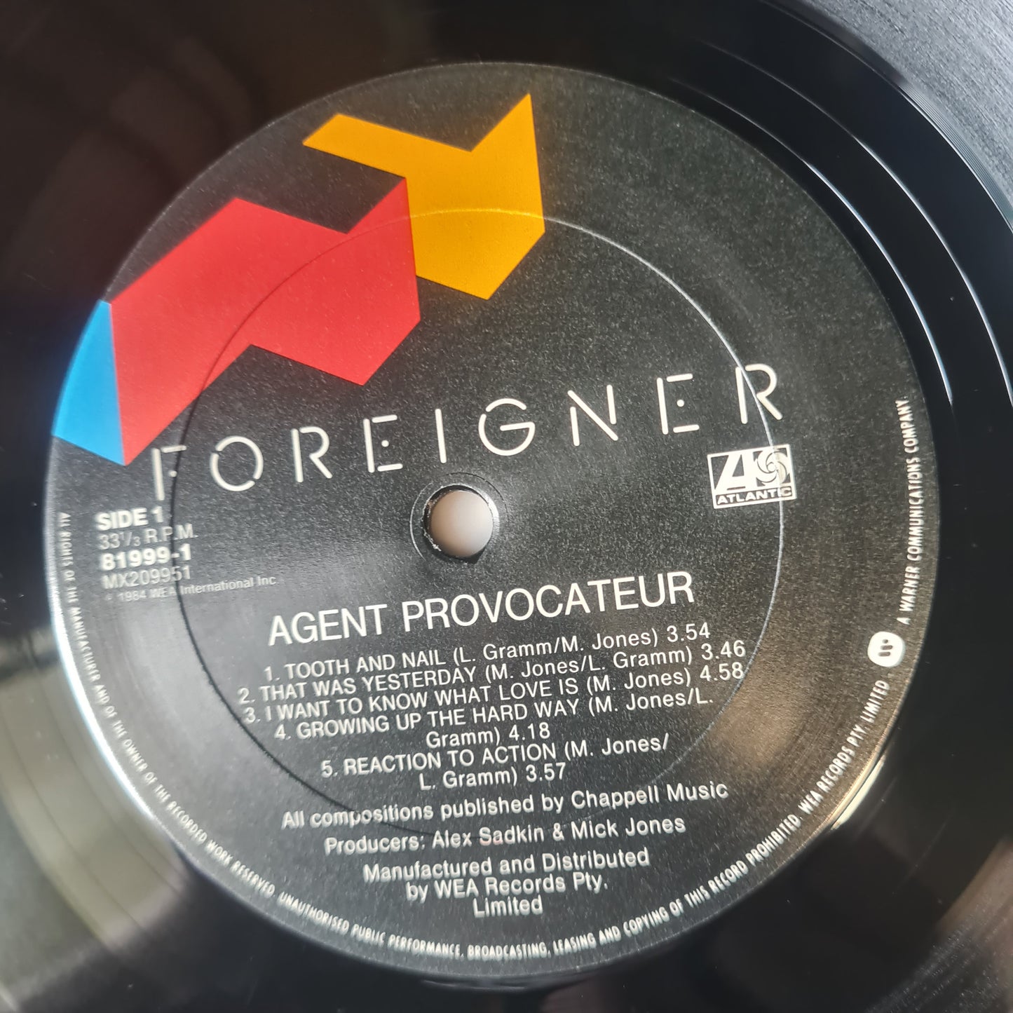 Foreigner – Agent Provocateur - 1984 - Vinyl Record LP