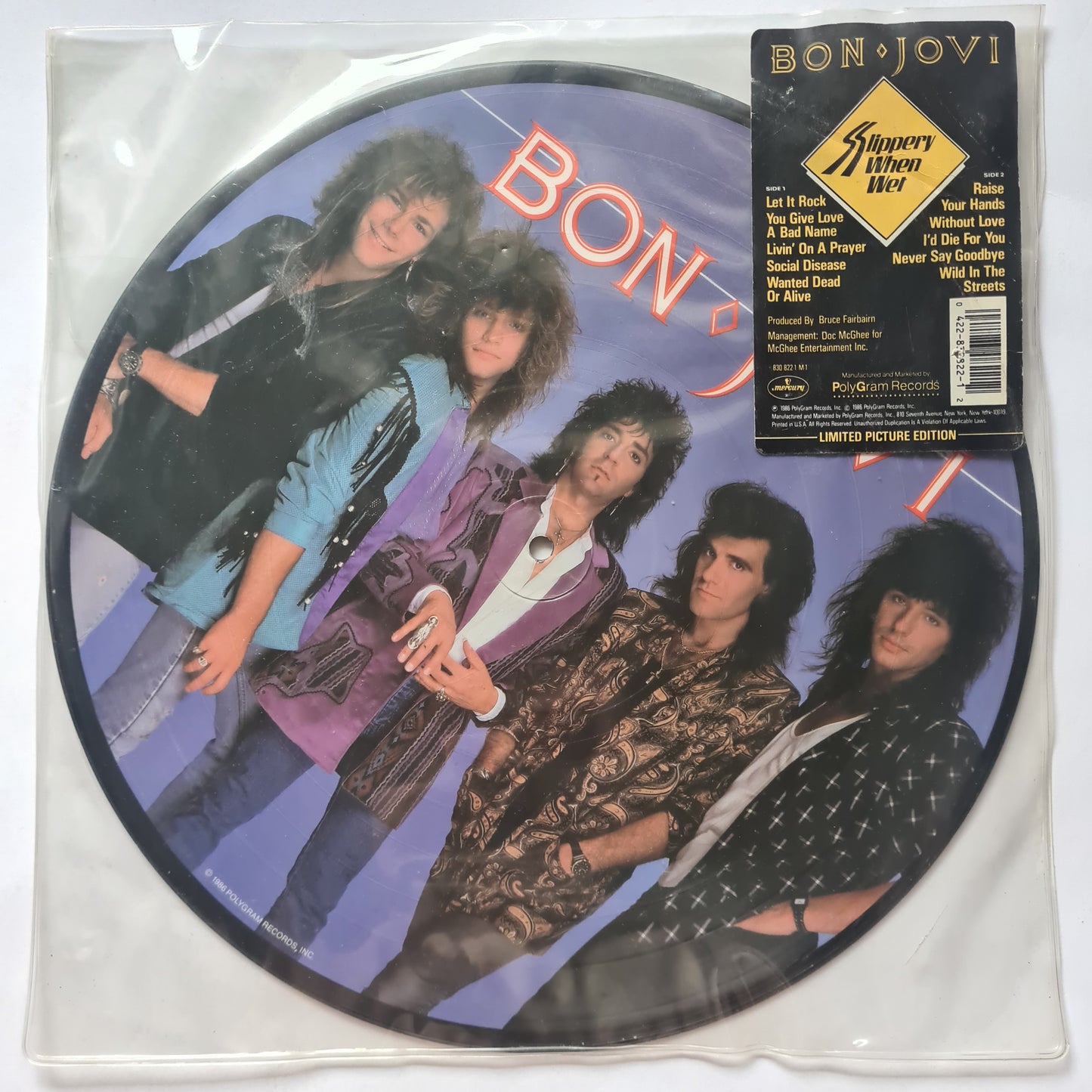 Bon Jovi – Slippery When Wet (Limited Edition Picture Disc) - 1986 - Vinyl Record LP