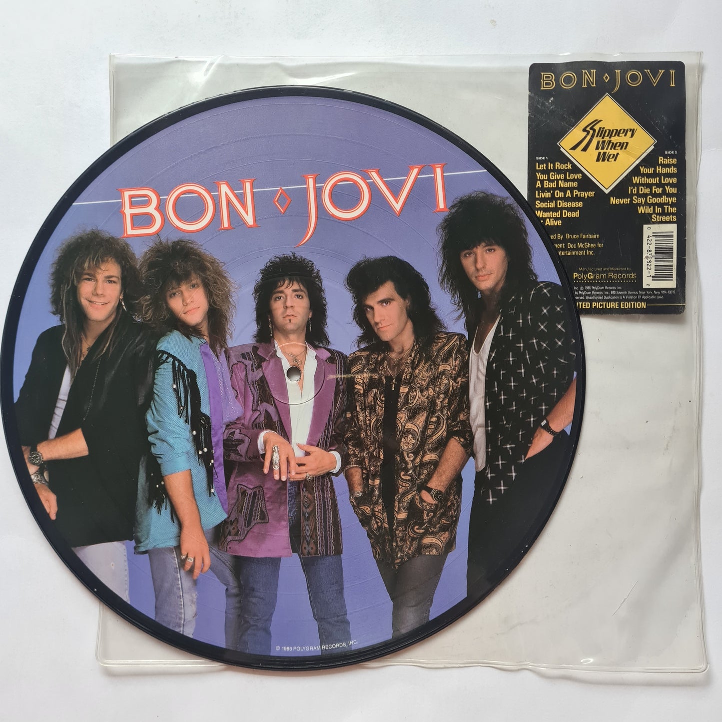 Bon Jovi – Slippery When Wet (Limited Edition Picture Disc) - 1986 - Vinyl Record LP