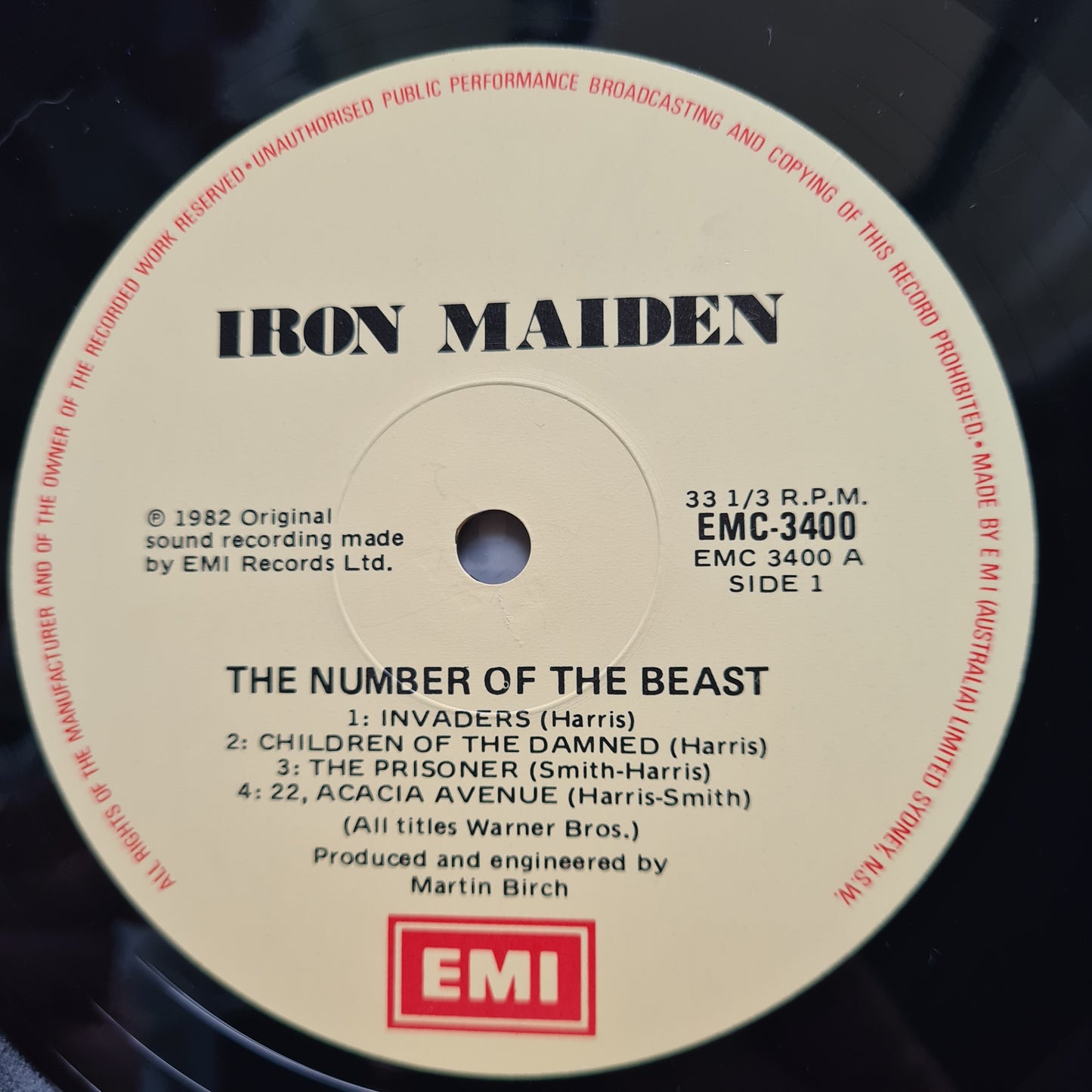 Iron Maiden – The Number Of The Beast - 1982 - Vinyl Record LP (Excellent condition)