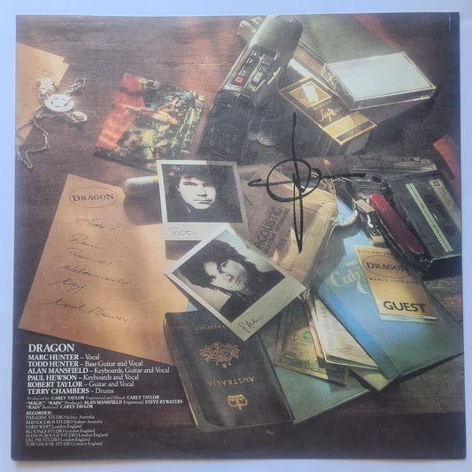 Dragon – Body & The Beat - 1984 - Vinyl Record LP (SIGNED BY TODD HUNTER) - Inner sleeve only, no cover