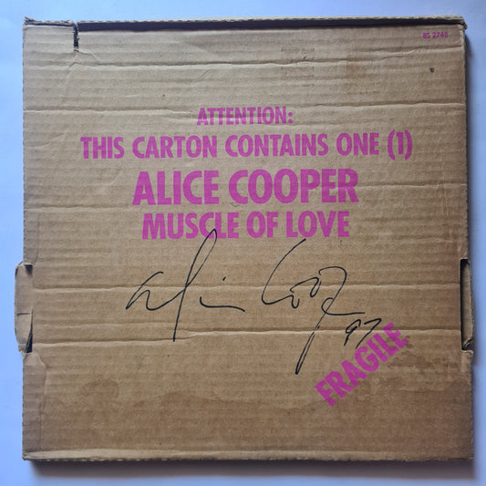 *SIGNED* Alice Cooper – Muscle Of Love (with Cardboard box) - 1973 - Vinyl Record LP